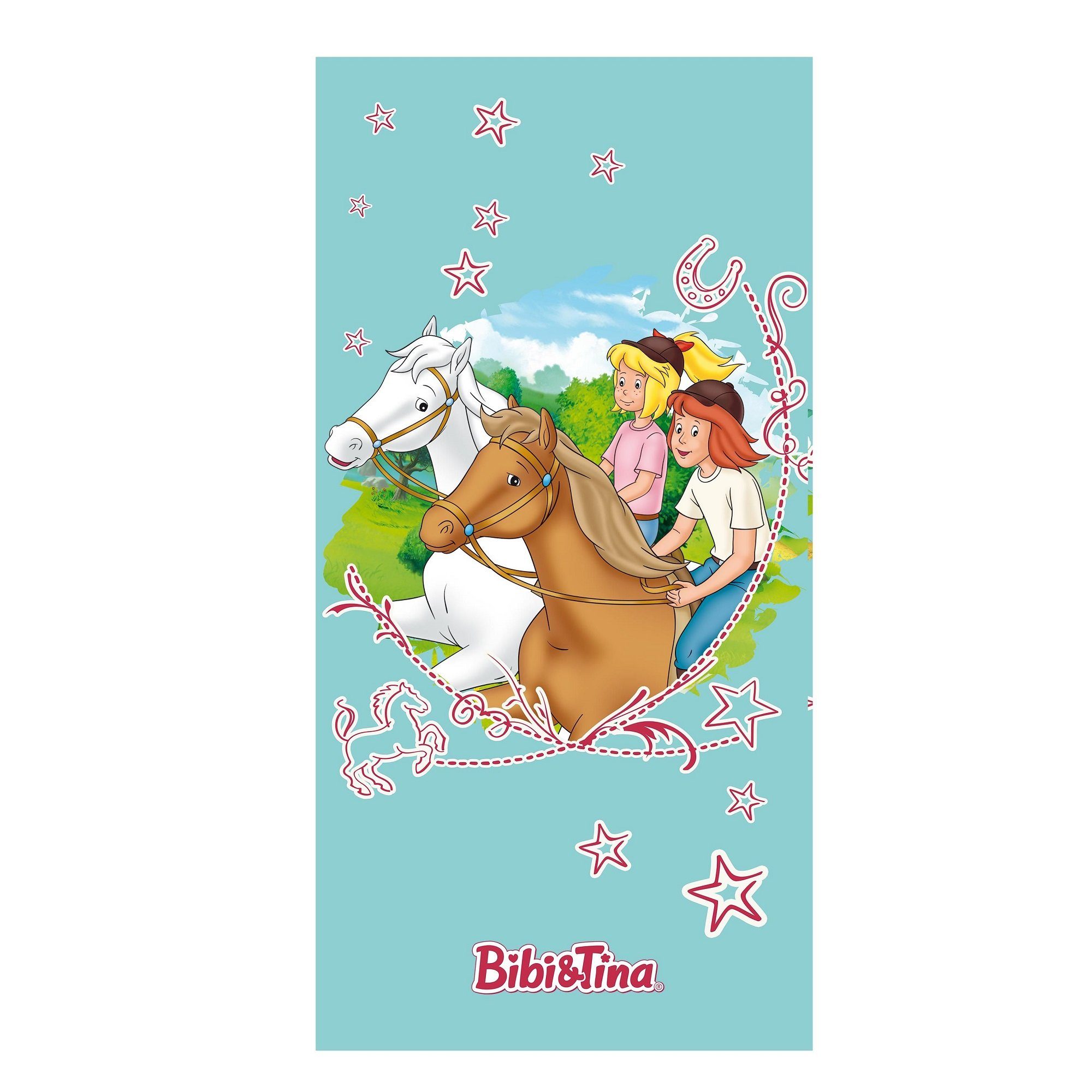 Familando Strandtücher Bibi und Tina "Ausritt" großes Badetuch 75x150 cm au günstig online kaufen