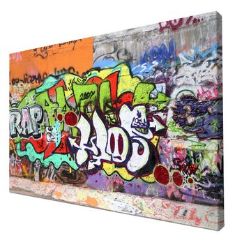 wandmotiv24 Leinwandbild Graffiti 1, Abstrakt (1 St), Wandbild, Wanddeko, Leinwandbilder in versch. Größen