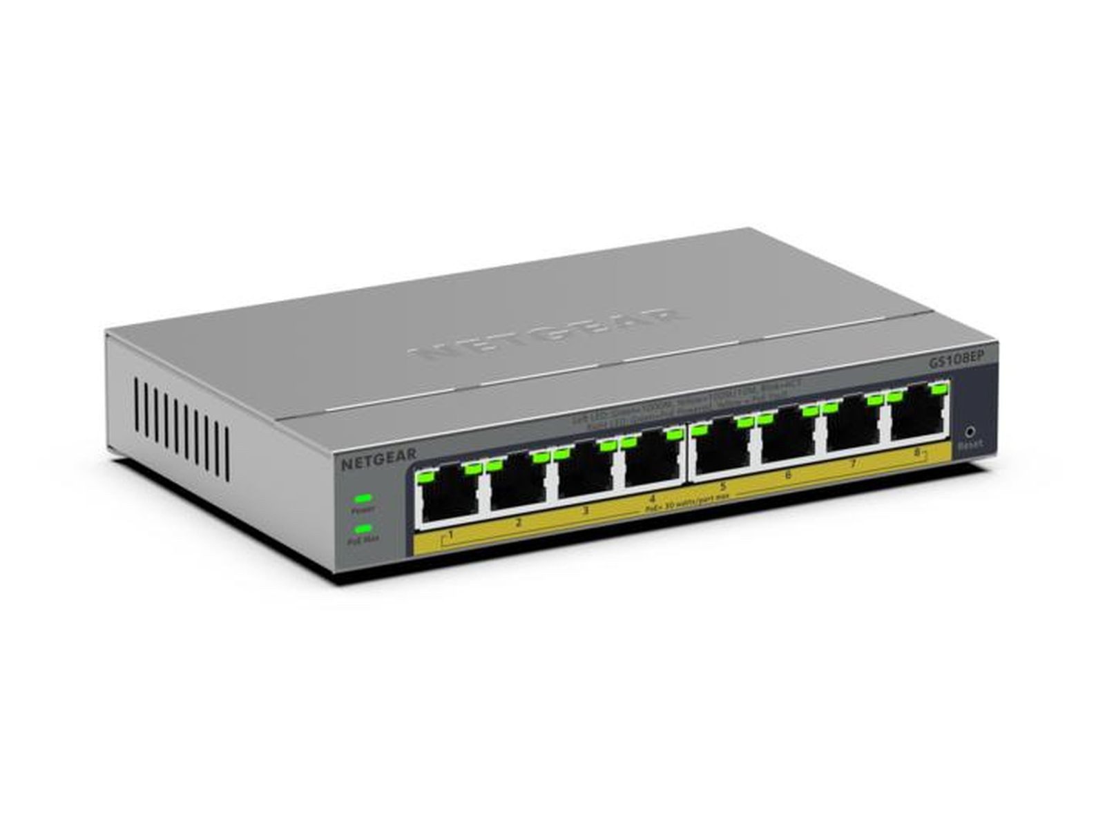 NETGEAR Easy Smart GS108EP - Switch - L3 - Smart - 8 x 10/100/1000 (PoE) Netzwerk-Switch