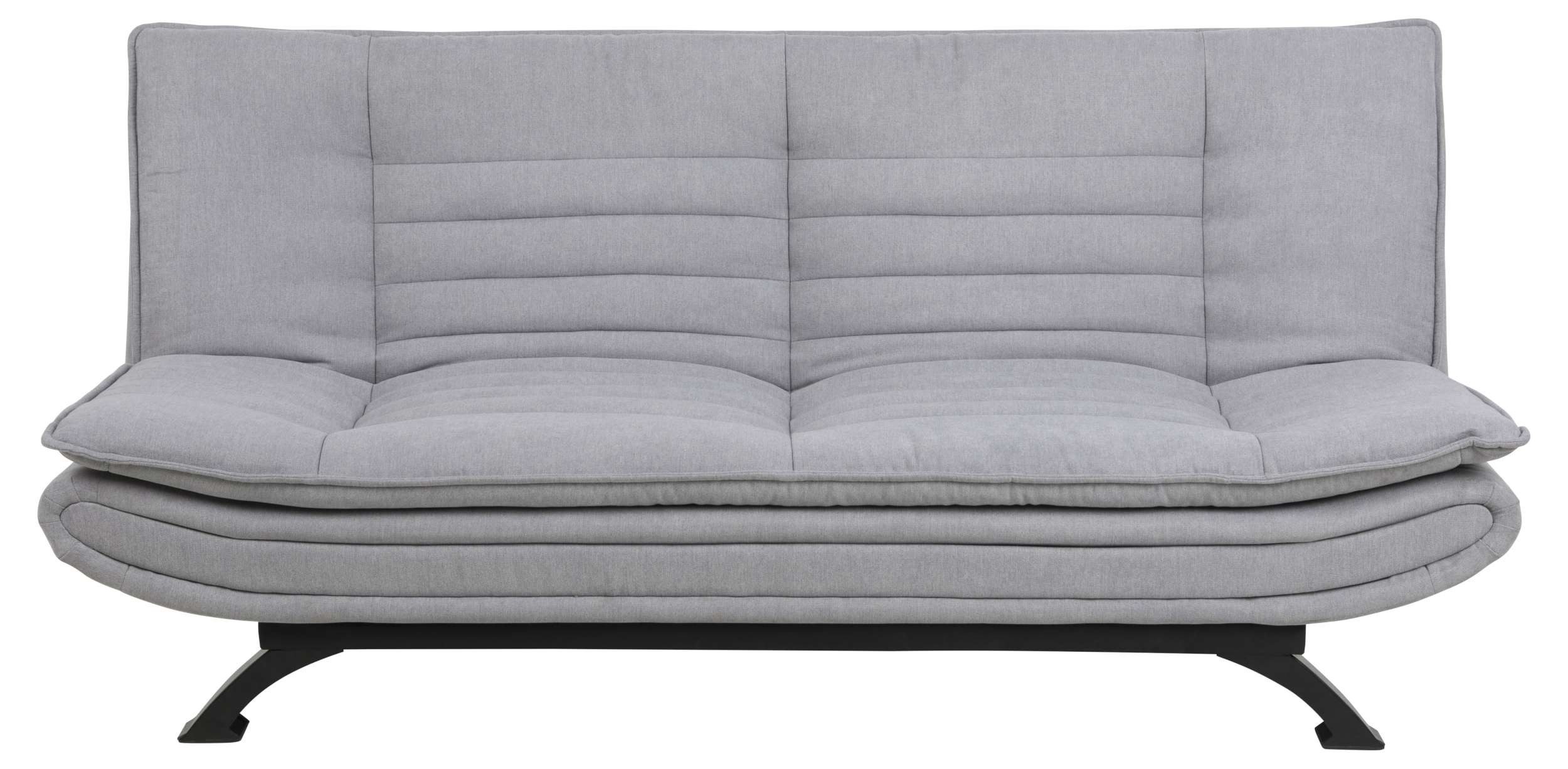 99rooms 3-Sitzer Wiks, Sofa, Schlafsofa, Enjoy Stoff, Gestell matt schwarz Stahl, Quersteppung, click & clac