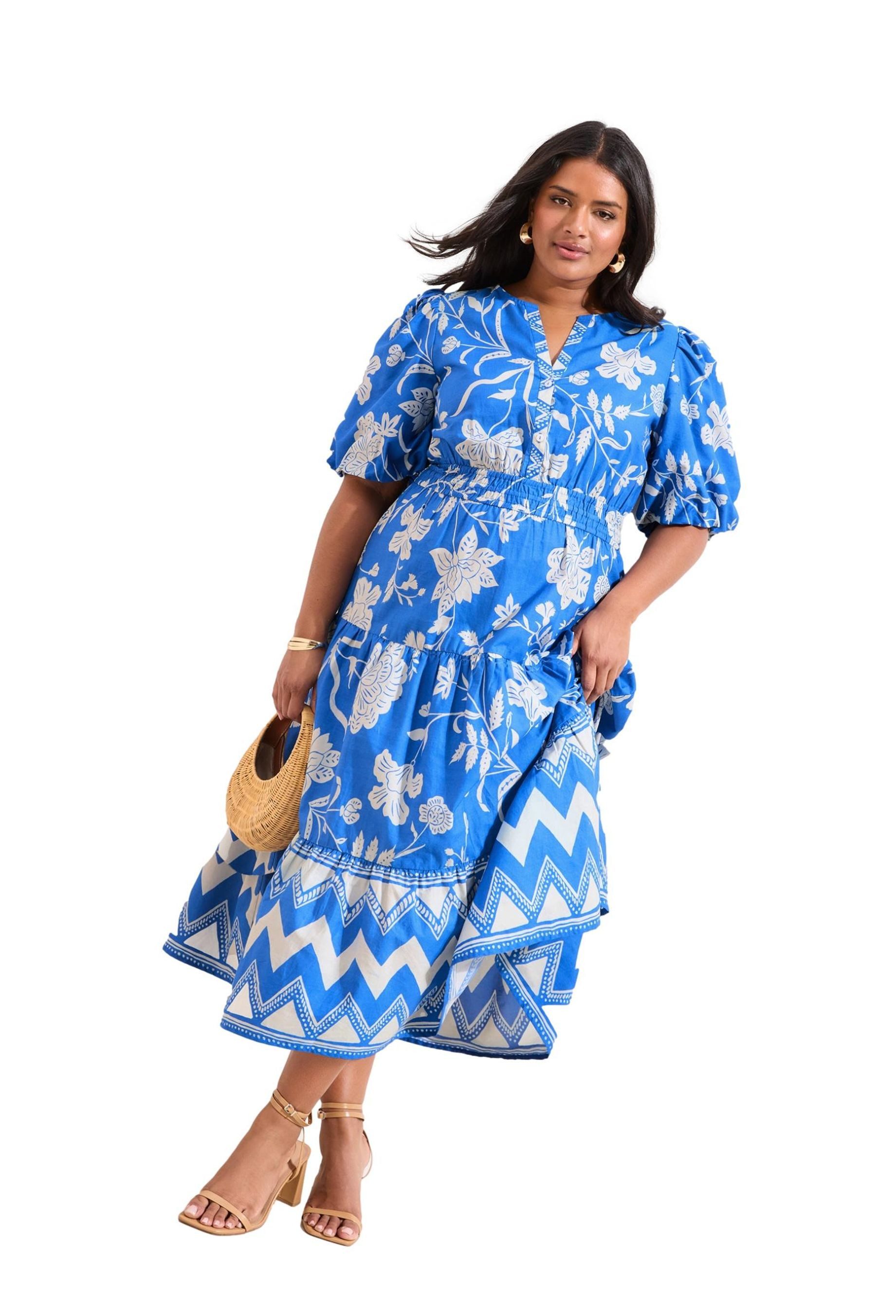LIPSY Midikleid Lipsy Popeline-Midikleid mit Blumenprint, Regular (1-tlg)