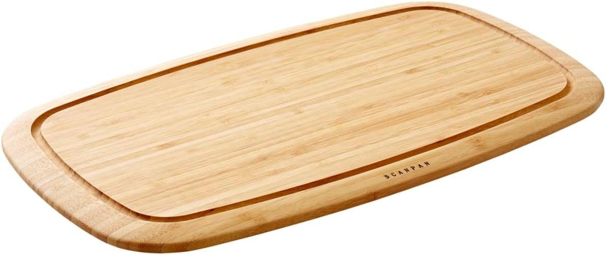 Scanpan Holz Tranchierbrett Bambus cm, 50x30 mit SCANPAN Saftrinne-Classic, Tranchierbrett