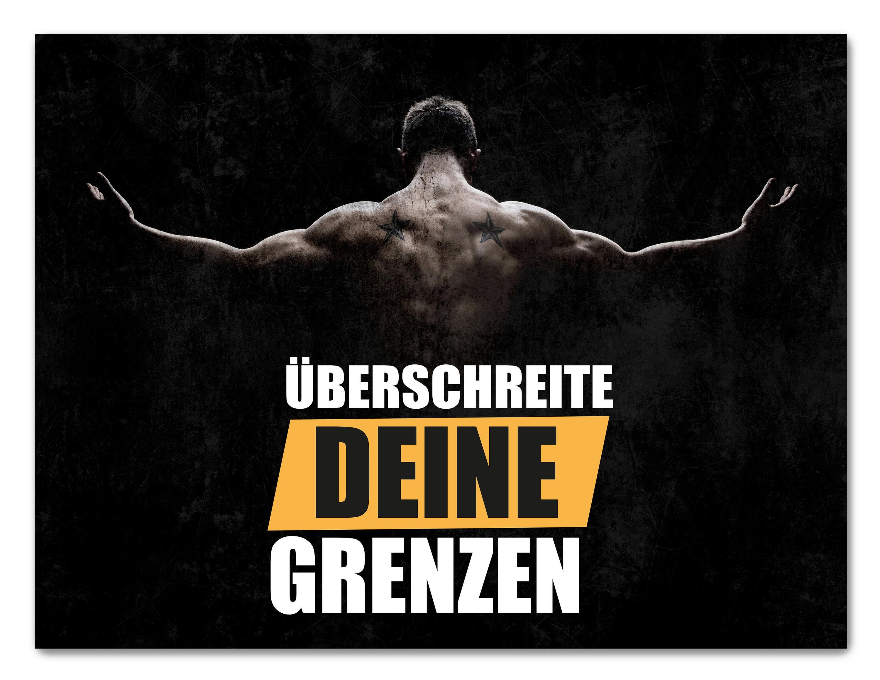wandmotiv24 Leinwandbild Motivation, Querformat, überschreite deine