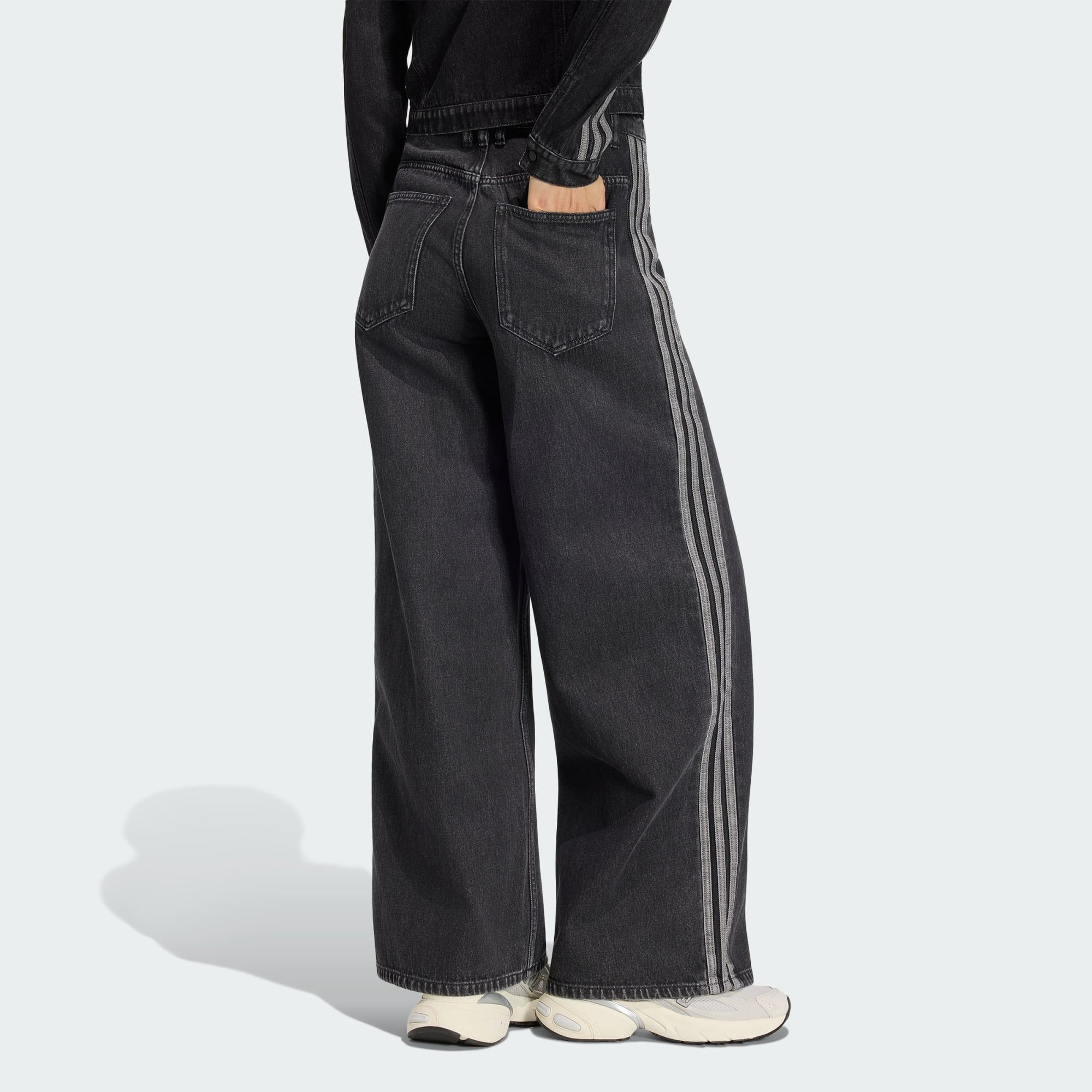 adidas Originals Loose-fit-Jeans JEANSHOSE, HOHER BUND, WEITES BEIN (1-tlg)