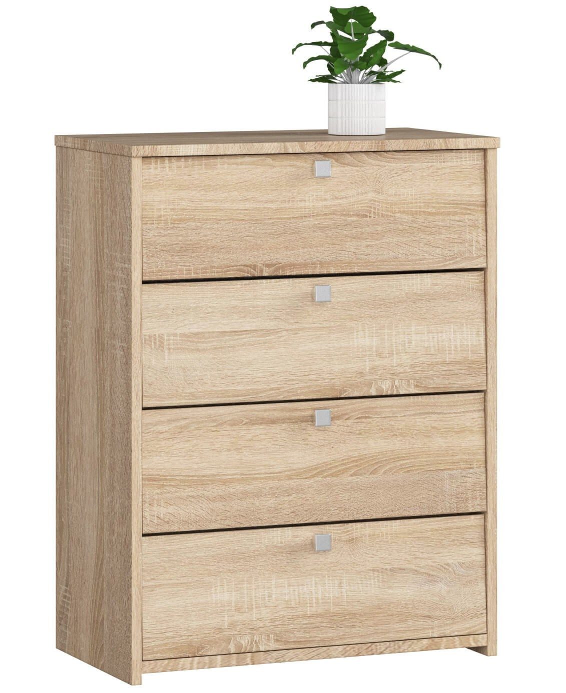 Raumhirsch Furniture Schuhschrank aus Eiche-Dekor - Platz für 18 Paar Schuhe - Schuhschrank Elegante Schuhkommode mit 4 Türen, pflegeleicht & kratzfest