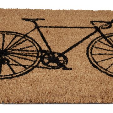 Fußmatte Fußmatte Fahrrad 40 x 60 cm, relaxdays, Höhe: 15 mm