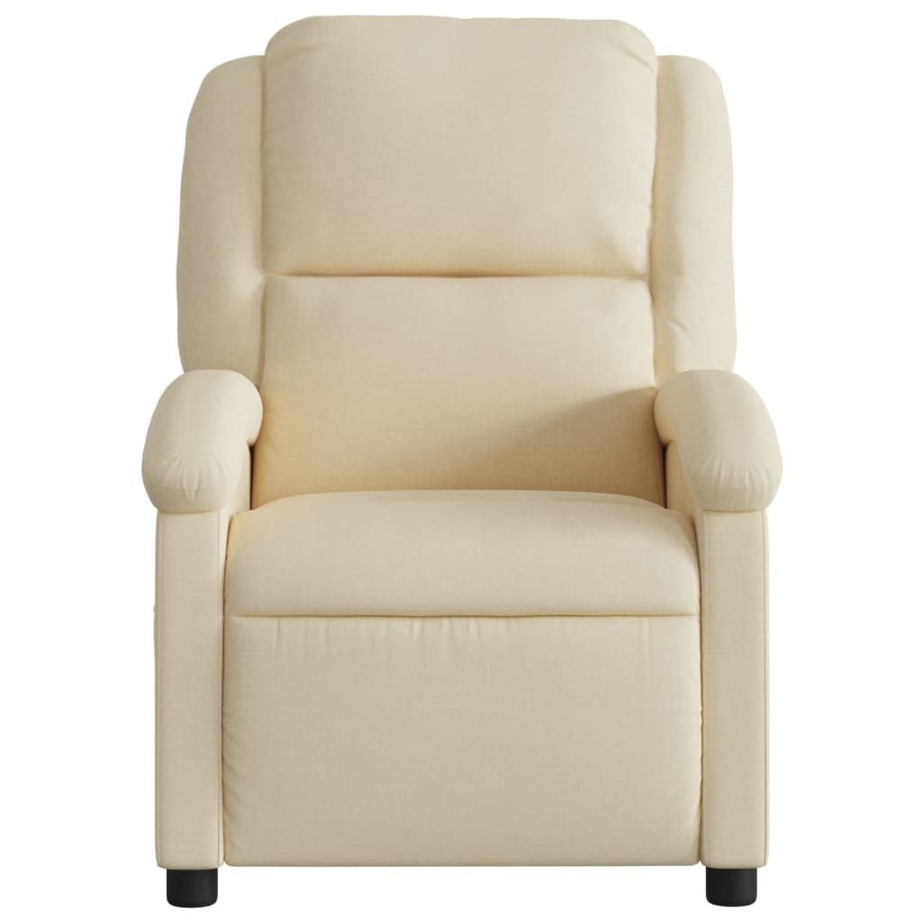 furnicato Relaxsessel Bequemer Creme 71 x 86,5 x 99,5 cm, Kinosessel mit Liegefunktion, Seitentasche und atmungsaktivem Stoff