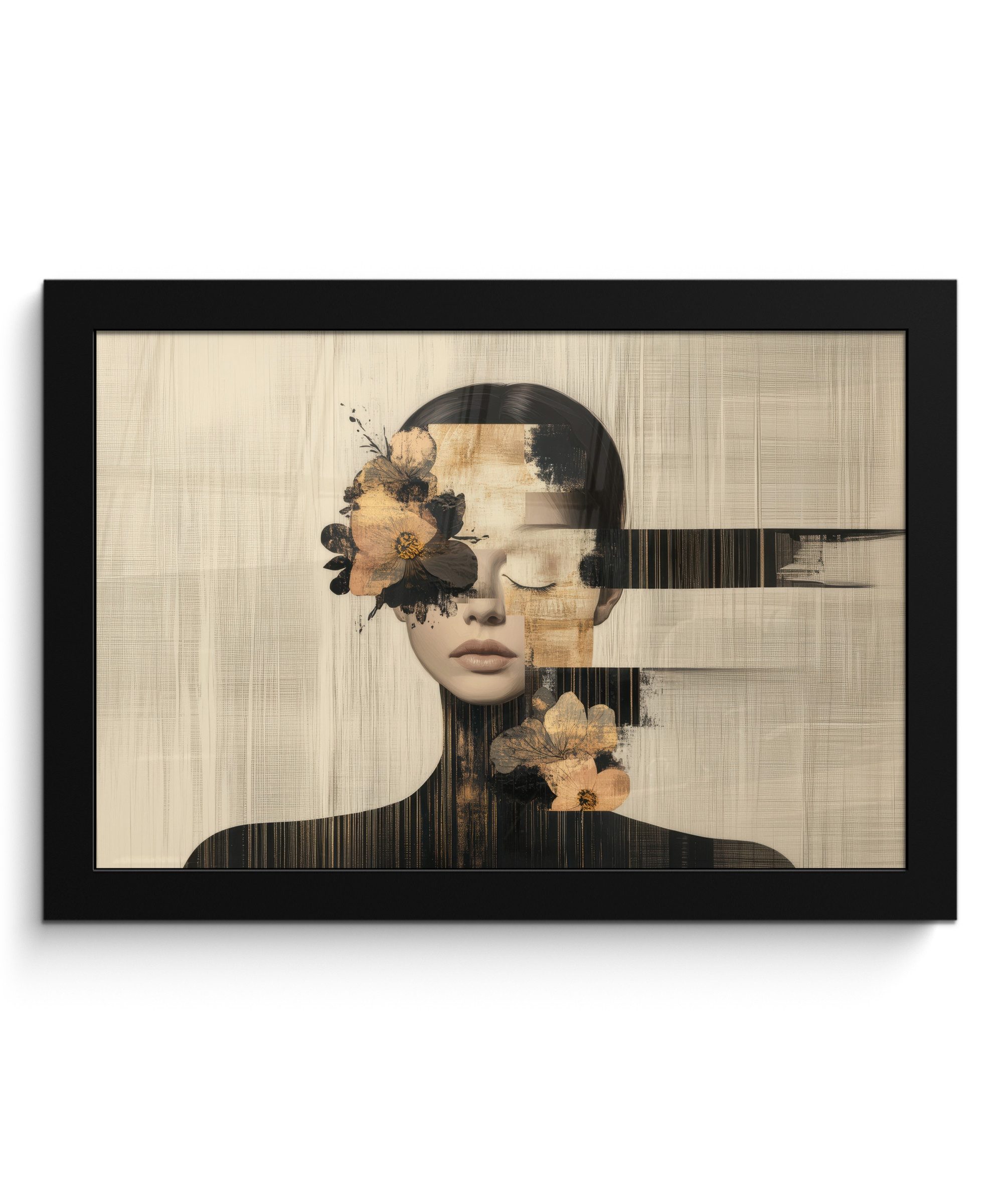 MuchoWow Poster Gesicht - Blumen - günstig online kaufen