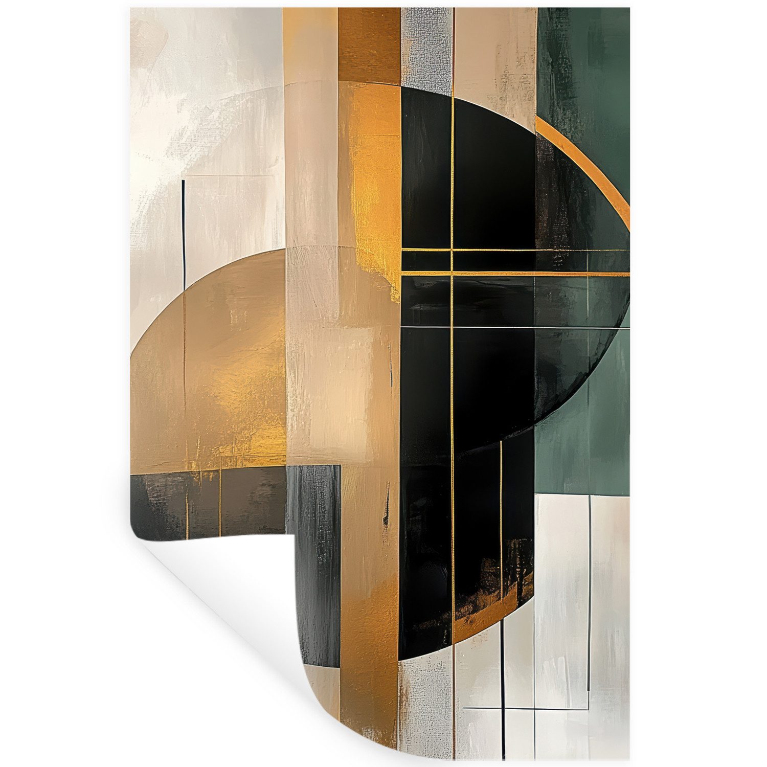 MuchoWow Wandsticker Abstrakt - Gold - günstig online kaufen