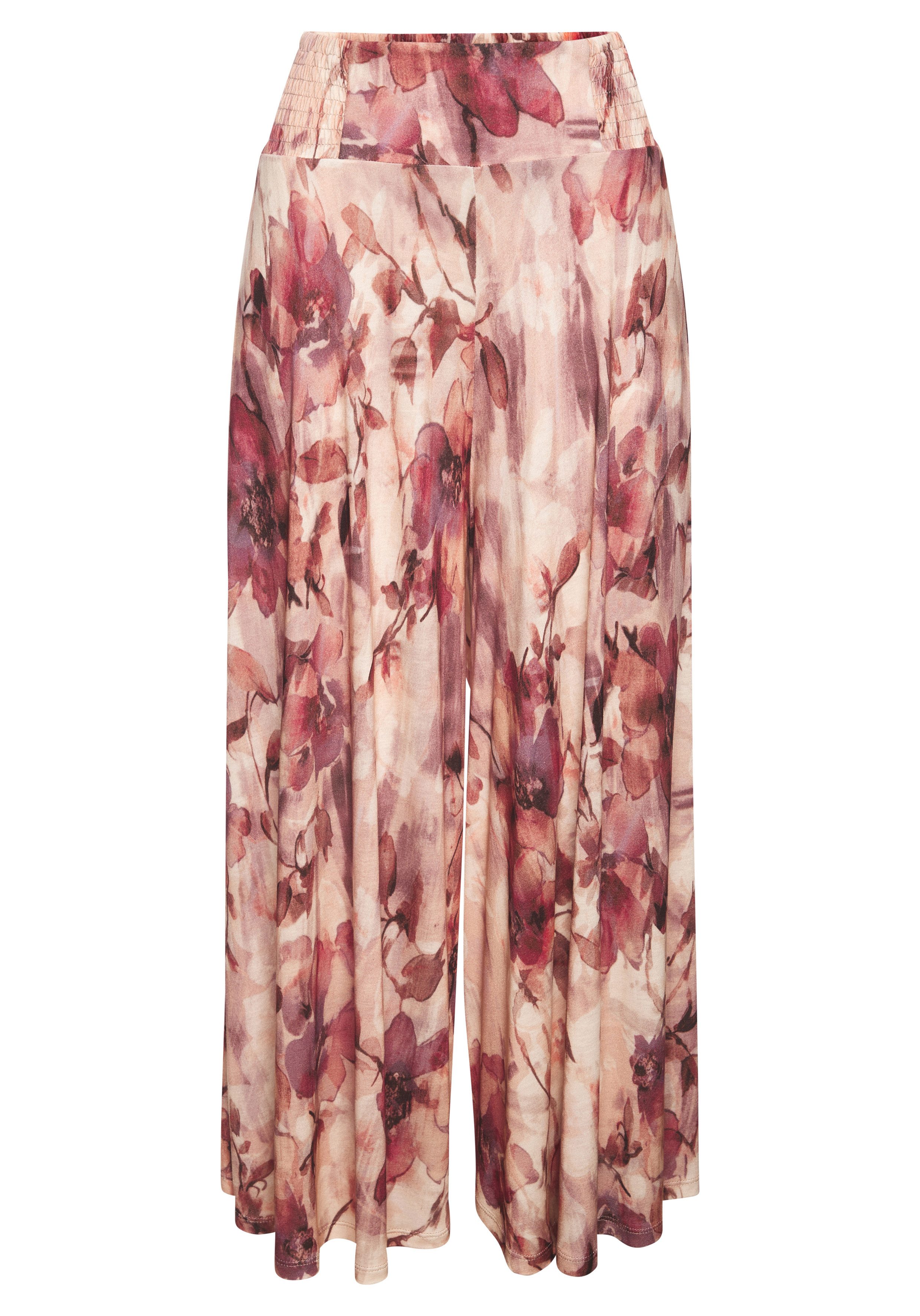 LASCANA Hosenrock mit extra weitem Bein mit Blumenprint, Culotte, 7/8-Länge, leichte Sommerhose. € 49,99