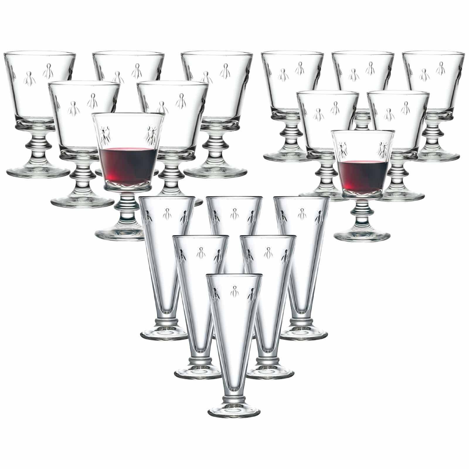 La Rochere Gläser-Set Biene Abeille Wein- und Sektgläser 18er Set, Glas