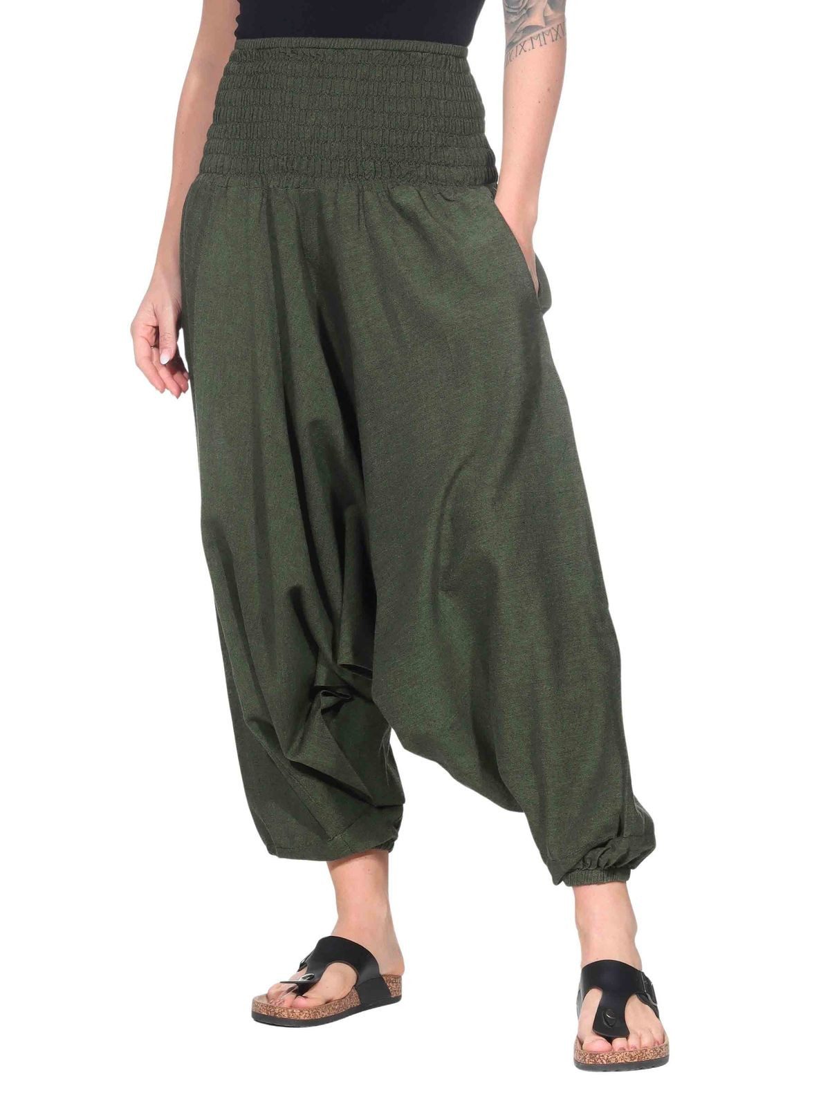 KUNST UND MAGIE Haremshose Unisex Orientalische Haremshose Pluderhose Pumphose Einheitsgröße – Bild 3 von 5