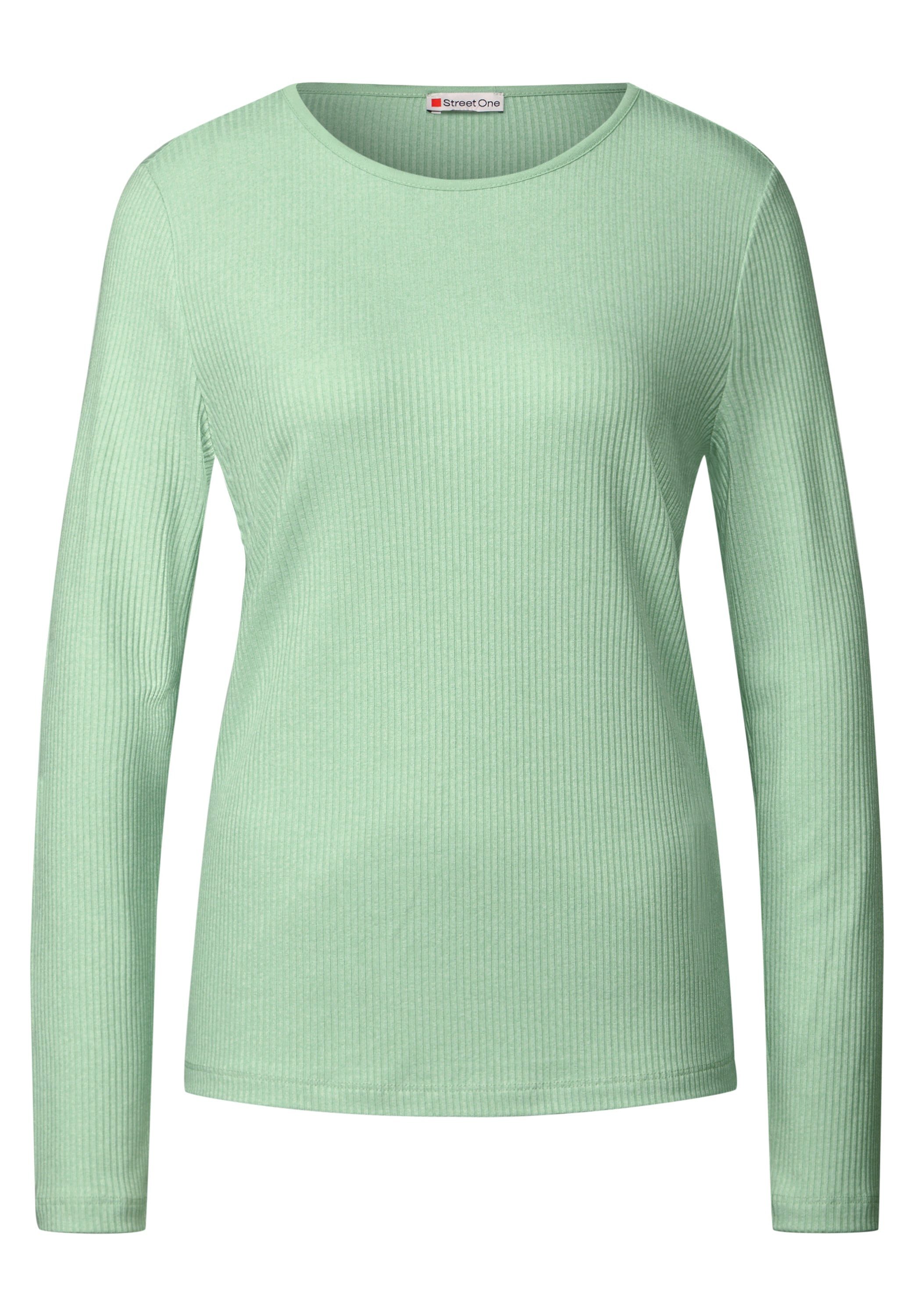 STREET ONE Langarmshirt Shirt mit Rippstruktur günstig online kaufen