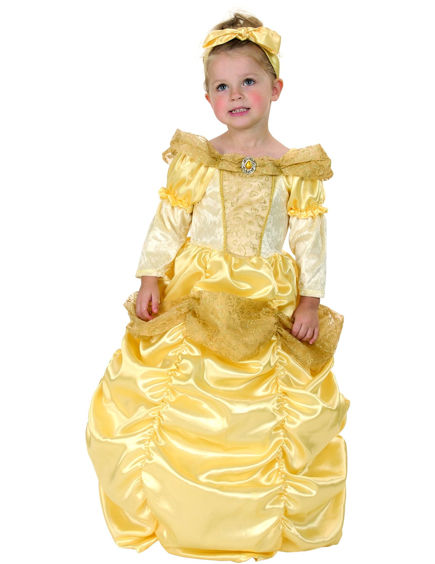 JADEO Prinzessin-Kostüm Prinzessin Kinderkostüm gelb-weiss