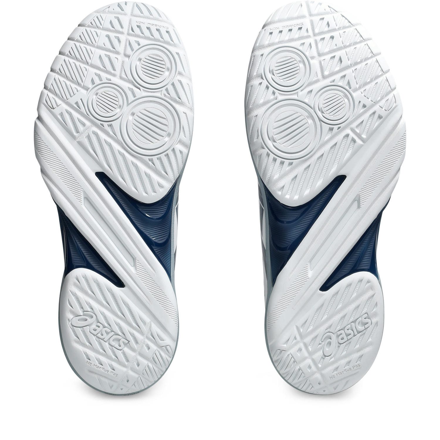 Asics POWERBREAK FF - Herren Hallenschuh - White/Vintage Indigo Handballschuh