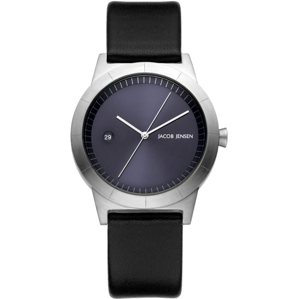 Jacob Jensen Quarzuhr JACOB JENSEN Damen Armbanduhr ASCENT SERIES 151 blau D. 36 mm Datum