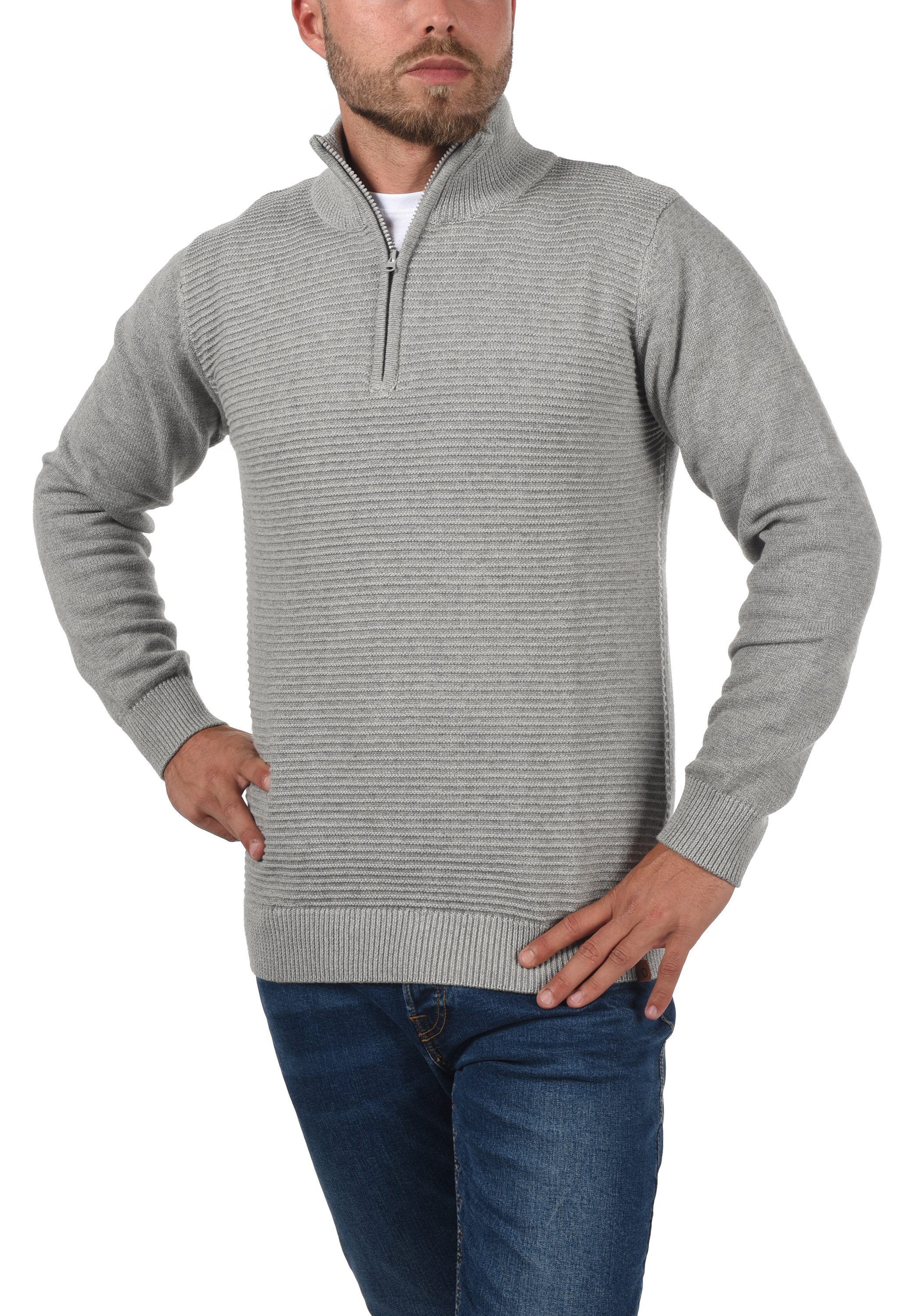 Indicode Troyer IDRichard Strickpulli mit Stehkragen günstig online kaufen