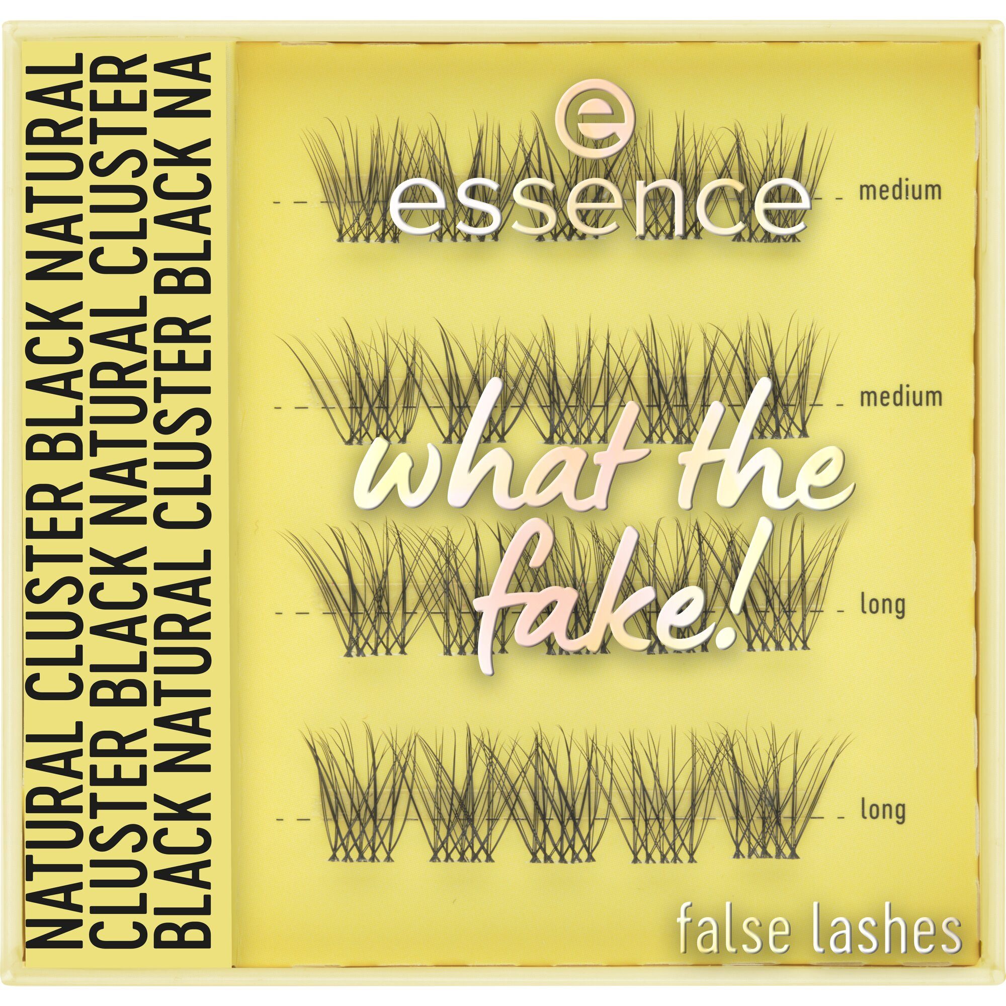 Essence Bandwimpern what the fake! false lashes, Set, 3 tlg., 3-tlg., Wiederverwendbar