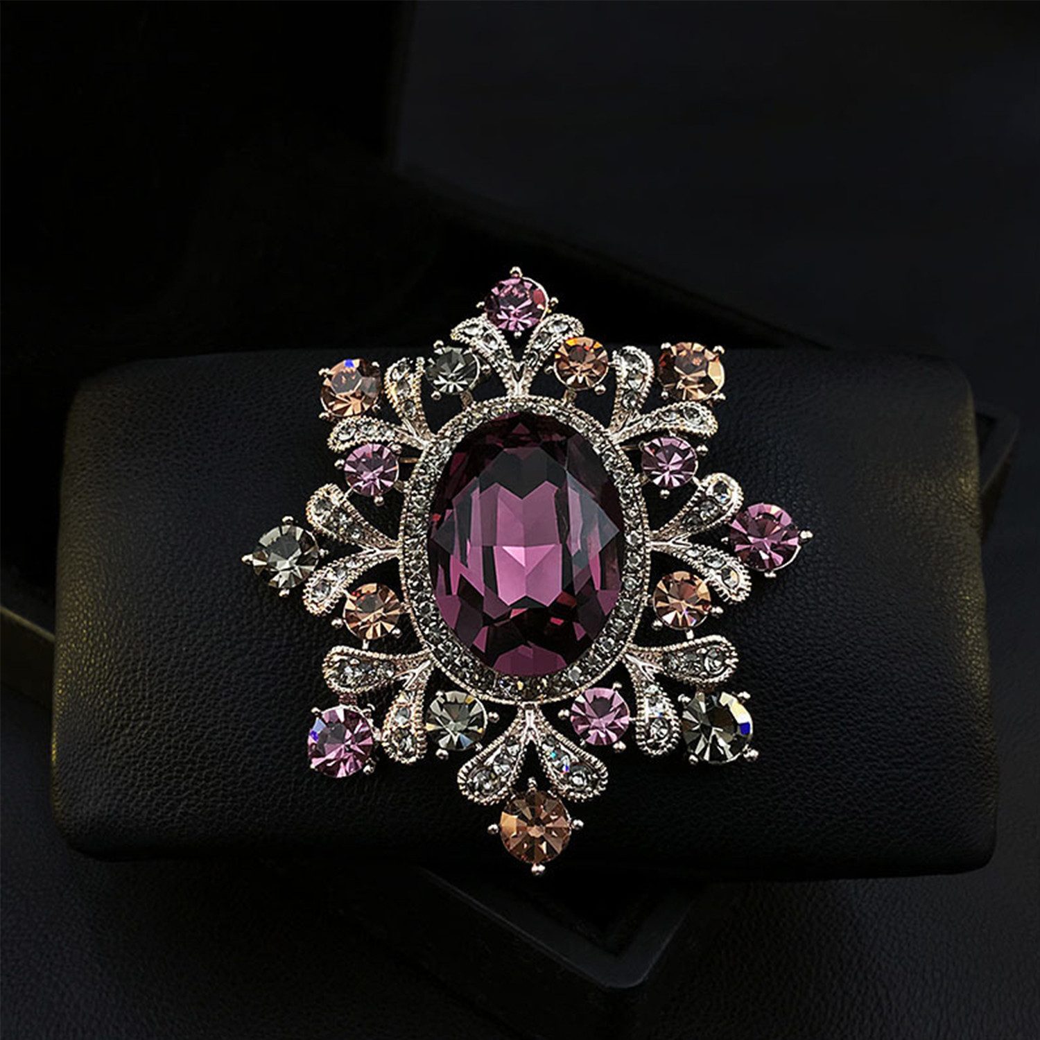 RWEUOQ Brosche Barockstil-Metallbrosche mit Strass und günstig online kaufen