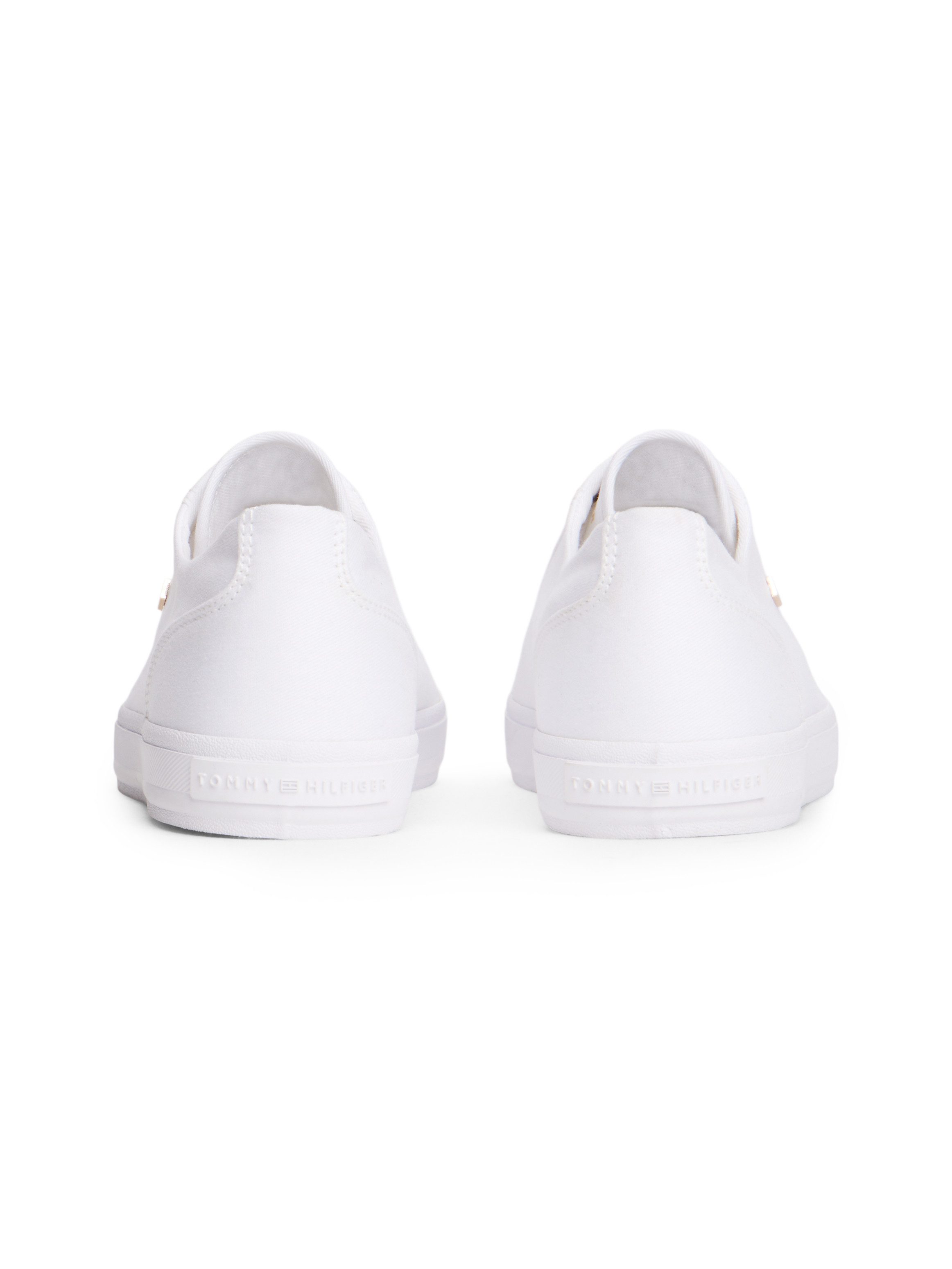 Tommy Hilfiger TH FOXING SNEAKER CANVAS Plateausneaker Freizeitschuh, Halbschuh, Schnürer mit Logostickerei - schmale Form