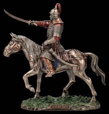 Figuren Shop GmbH Dekofigur Dschingis Khan Figur auf Pferd mit Säbel - Veronese - Mythologie Deko