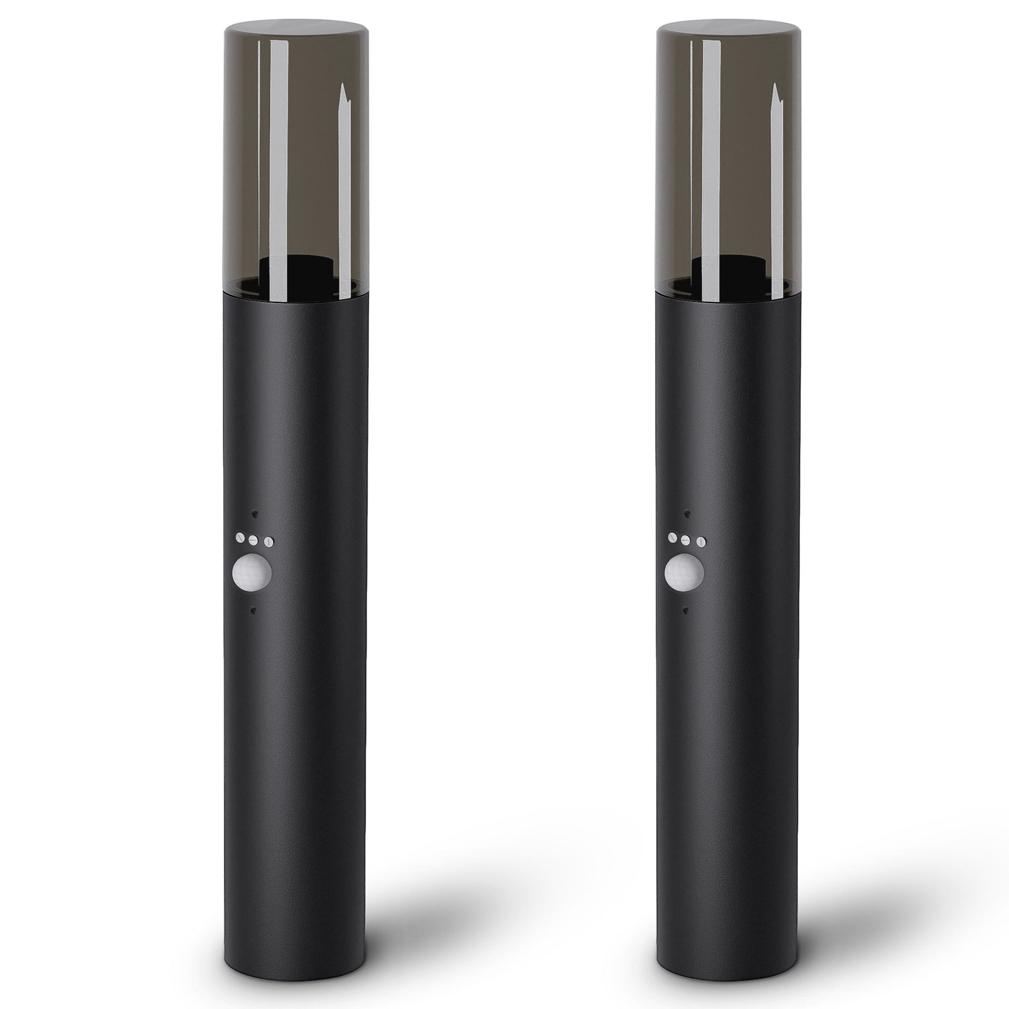 SSC-LUXon LED Gartenstrahler VARDA Pollerleuchte Bewegungsmelder & Dämmerungssensor E27 Höhe 50 cm