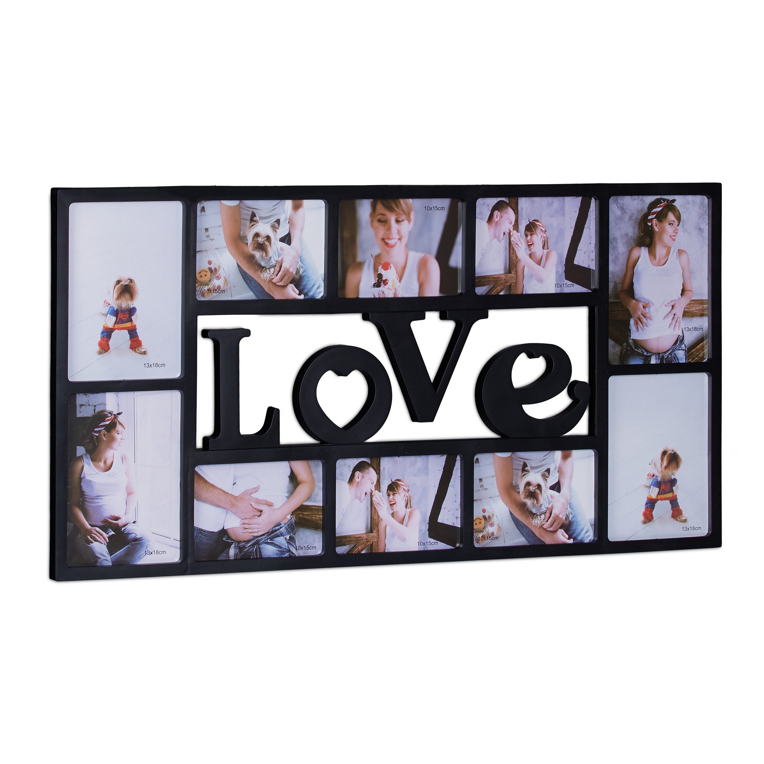 relaxdays Collagerahmen Bilderrahmen LOVE für 10 günstig online kaufen