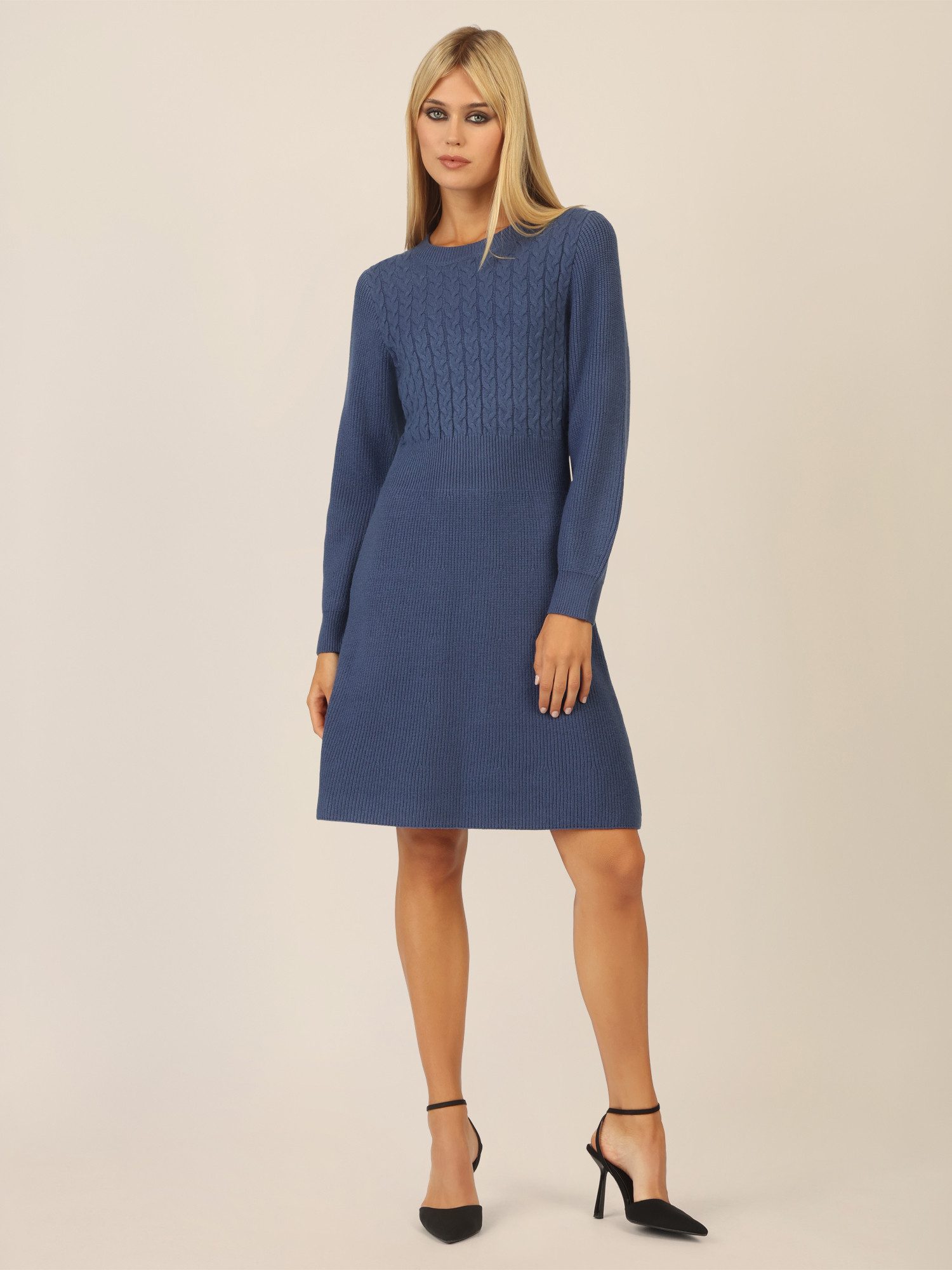 Apart Strickkleid mit Zopfmuster günstig online kaufen