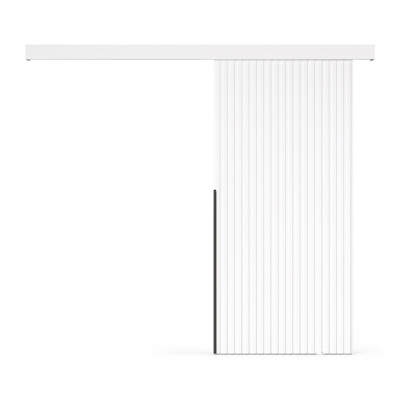 HAUSELEMENT Schiebetür STEN 106 x 205, Schiebetürsystem SoftClose Lamellen Laufschiene Schwebetür 106/100 cm