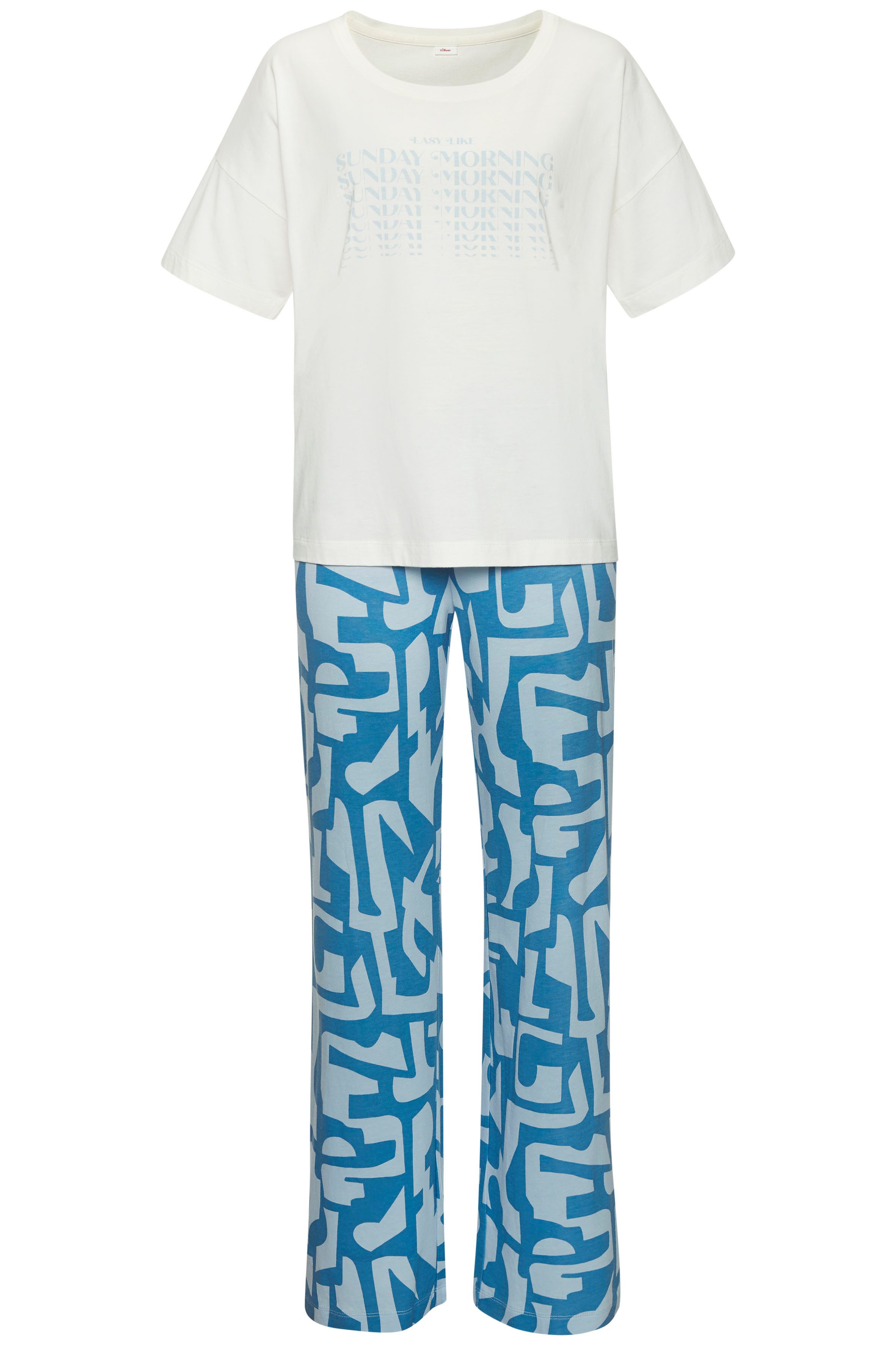 s.Oliver Pyjama (2 tlg) mit grafischem günstig online kaufen