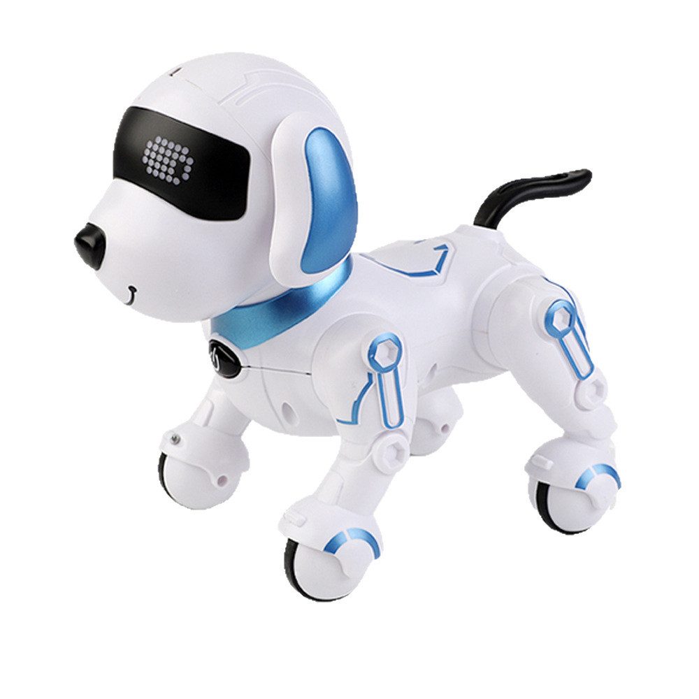 KINSI RC-Roboter Intelligenter Roboterhund für Kinder,Lernspielzeug Trick-Hund, mit Programmierung, Vorlesegeschichten,Lieder,Tierimitation