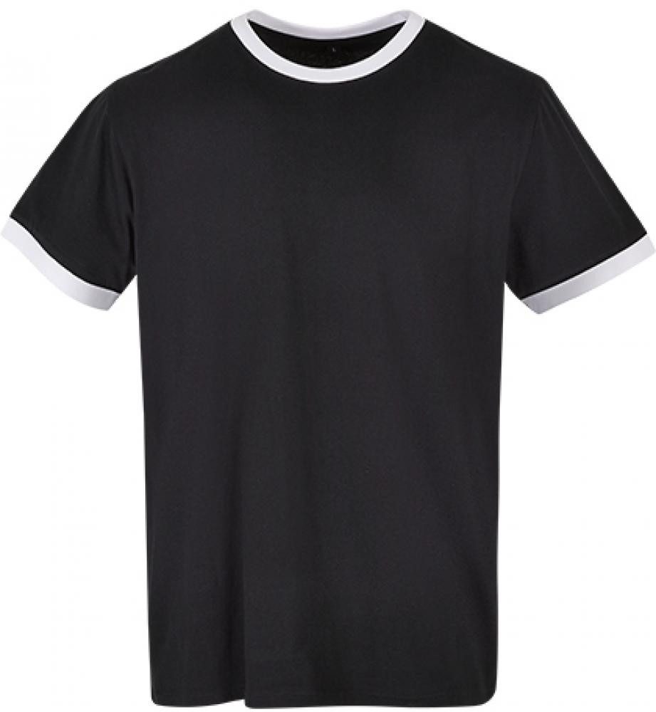 Build Your Brand Rundhalsshirt Herren Ringer T-Shirt 30 °C waschbar