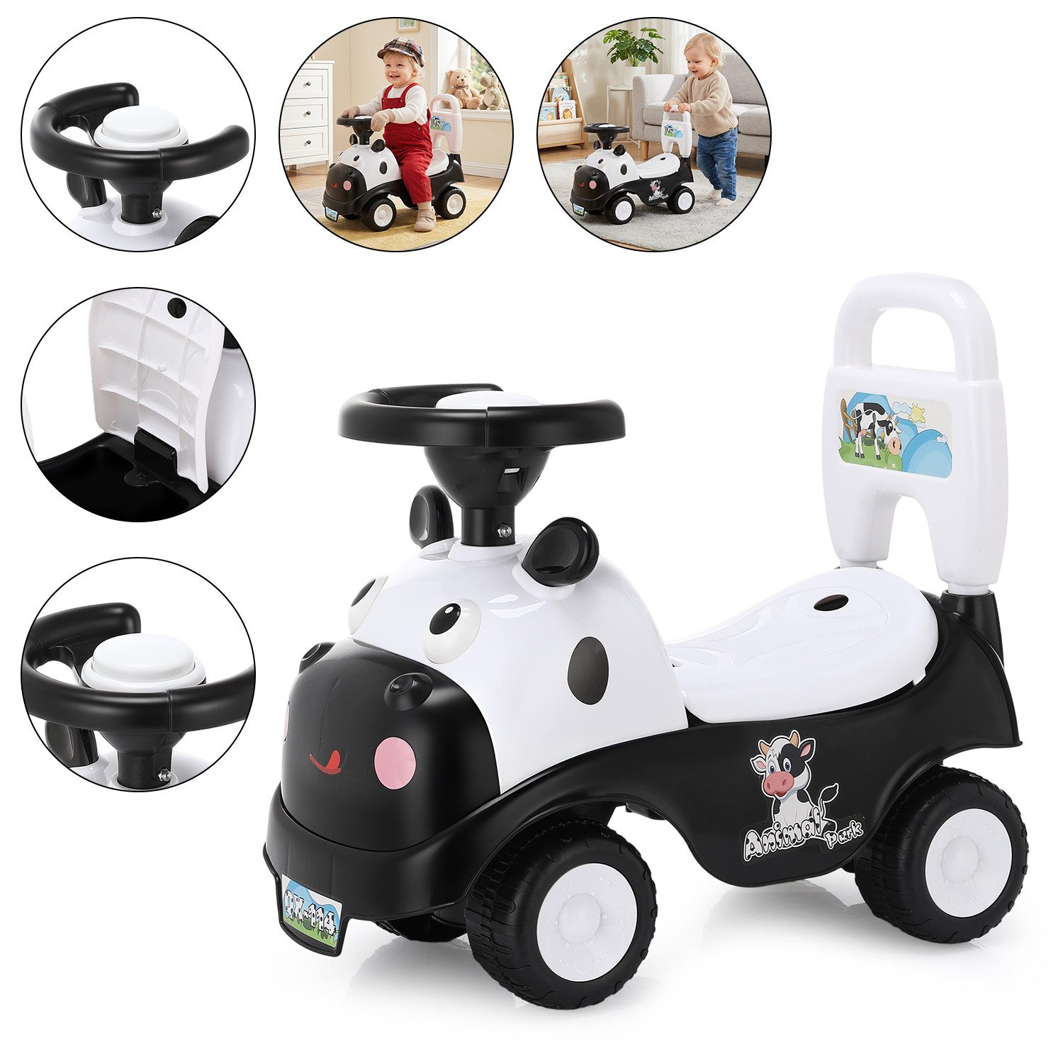 oyajia Rutscherauto Kinderfahrzeug mit Stauraum,Lauflernhilfe Babywalker Spiel, (auch als Lauflernhilfe nutzbar, Kinder Rutschauto)