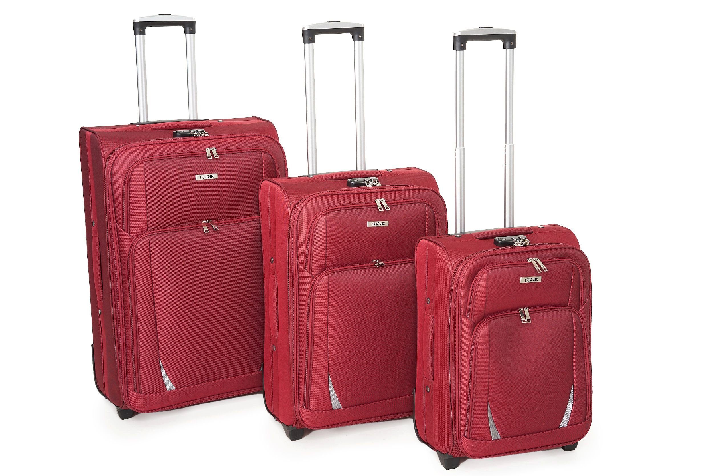 ZELLERFELD Kofferset Trendmax Reisekoffer Gepäckträger Reise Koffer Stoff Set 3er Set, (3 tlg)