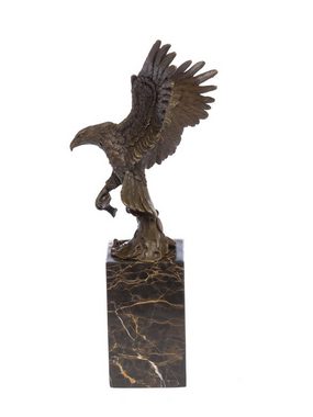 Aubaho Skulptur Bronzeskulptur Figur Adler Seeadler Königsadler Bronzeskulptur 36cm Eagle