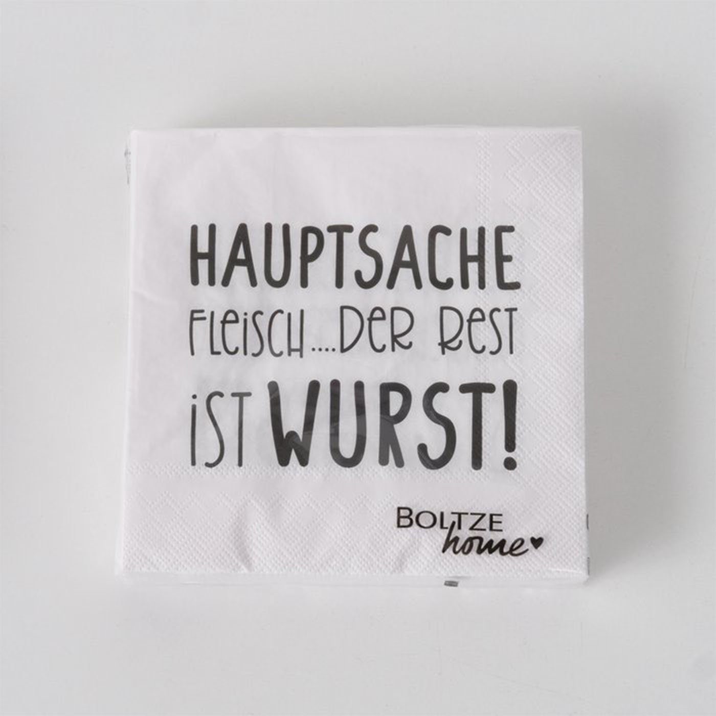 BOLTZE Papierserviette Servietten Grillen Sprüche 3er Set 60 Stück Papierservietten