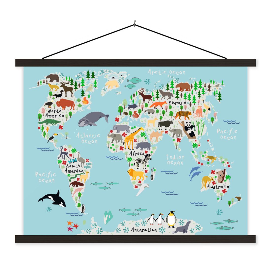 MuchoWow Poster Welt - Karte - günstig online kaufen