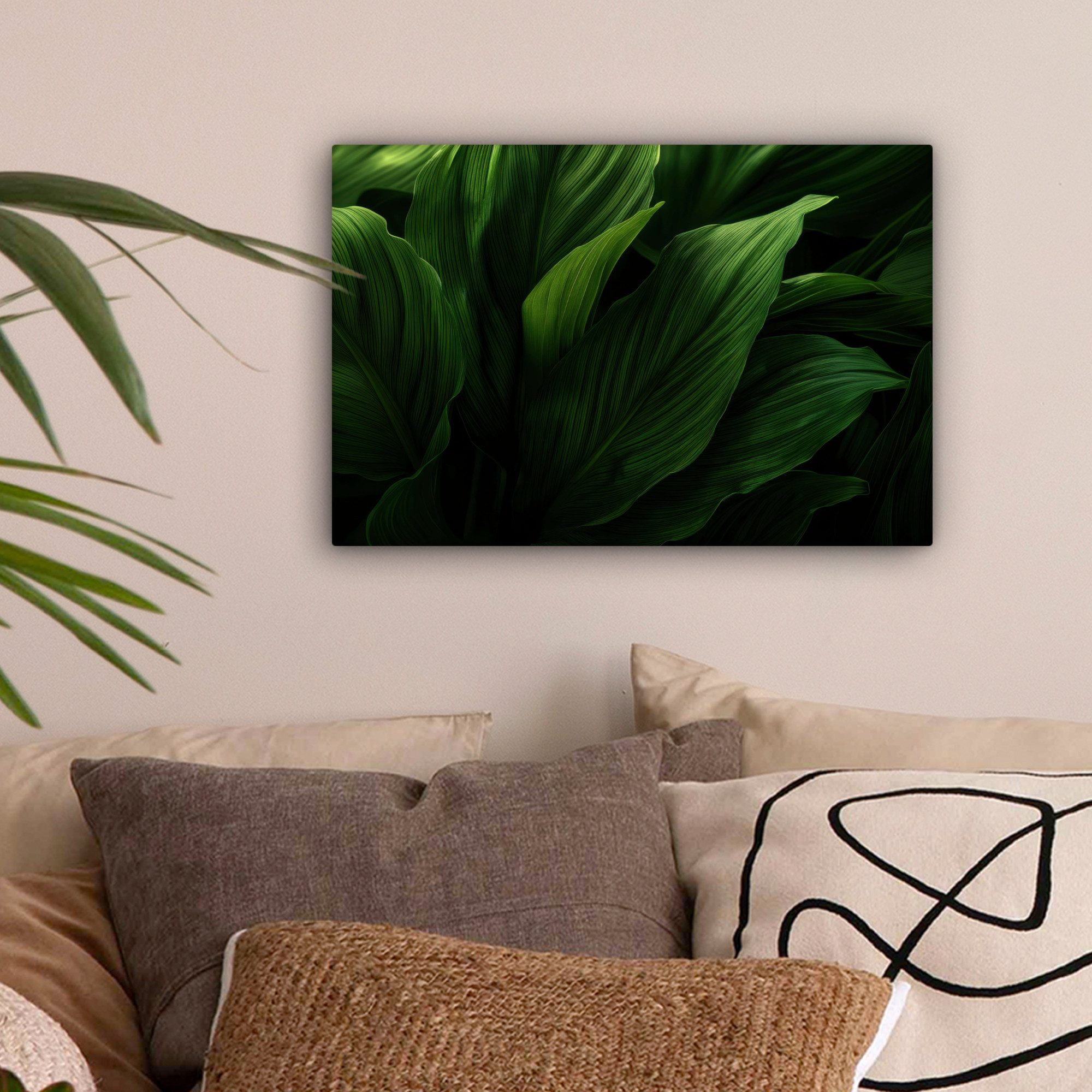 OneMillionCanvasses® Leinwandbild Blätter - Schatten - günstig online kaufen