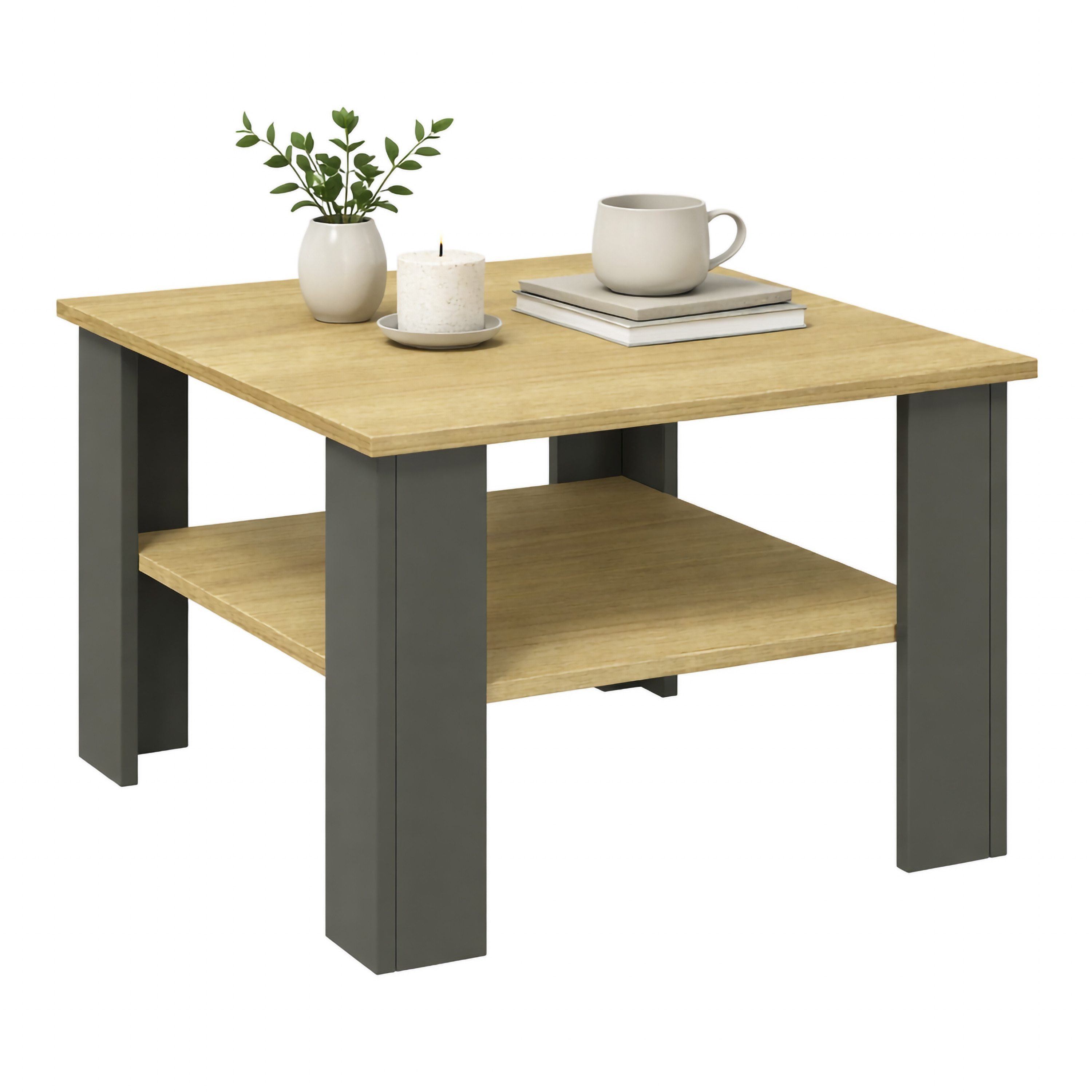 VCM Couchtisch Sofatisch Couchtisch Beistelltisch Disalo 55x55