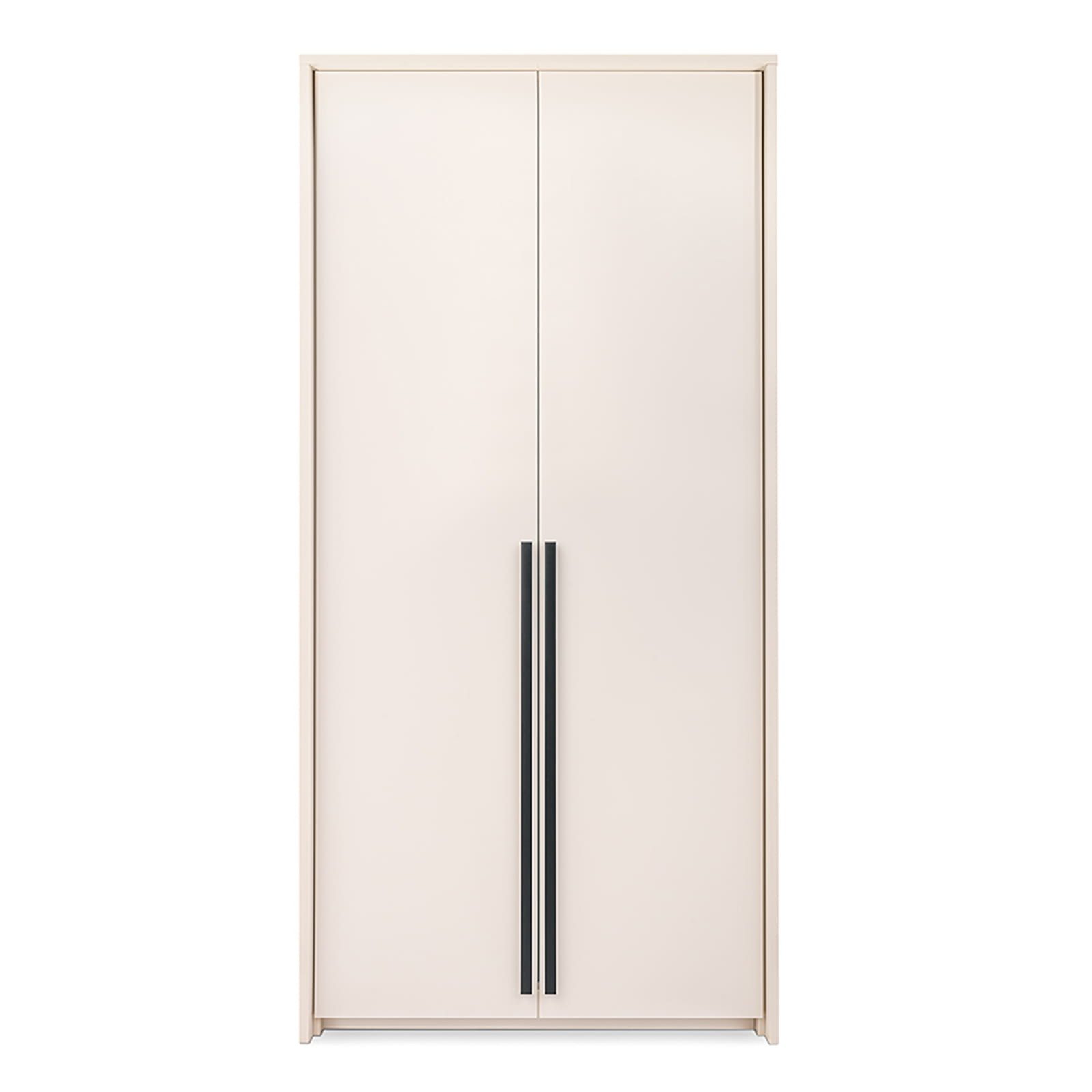 thematys Kleiderschrank GENUA 105cm breit, 2-türig, mit Kleiderstange & 2 Regalböden, (moderner Drehtürenschrank in Wildeiche, Flaschengrün oder Sandbeige) pflegeleichte Oberfläche & langlebige 16 mm Möbelplatte