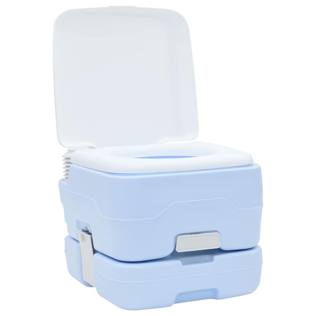 vidaXL Campingtoilette Camping-Toilette Helles Blau und Weiß 41,5 x 36,5 x 30 cm, (1-St)
