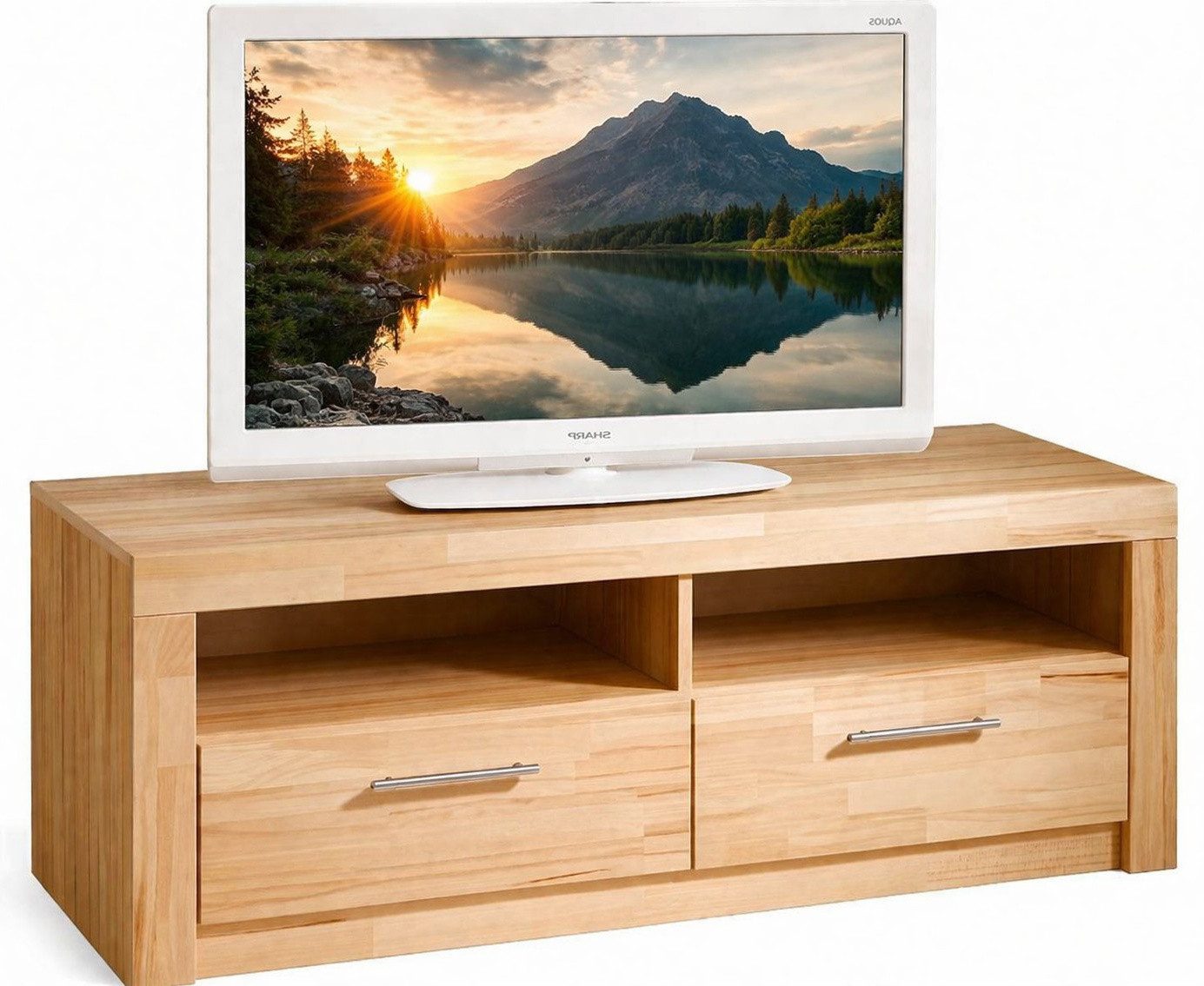 bv-vertrieb TV-Schrank Fernsehlowboard 125x52x47 TV-Schrank Kernbuche teilmassiv #3946