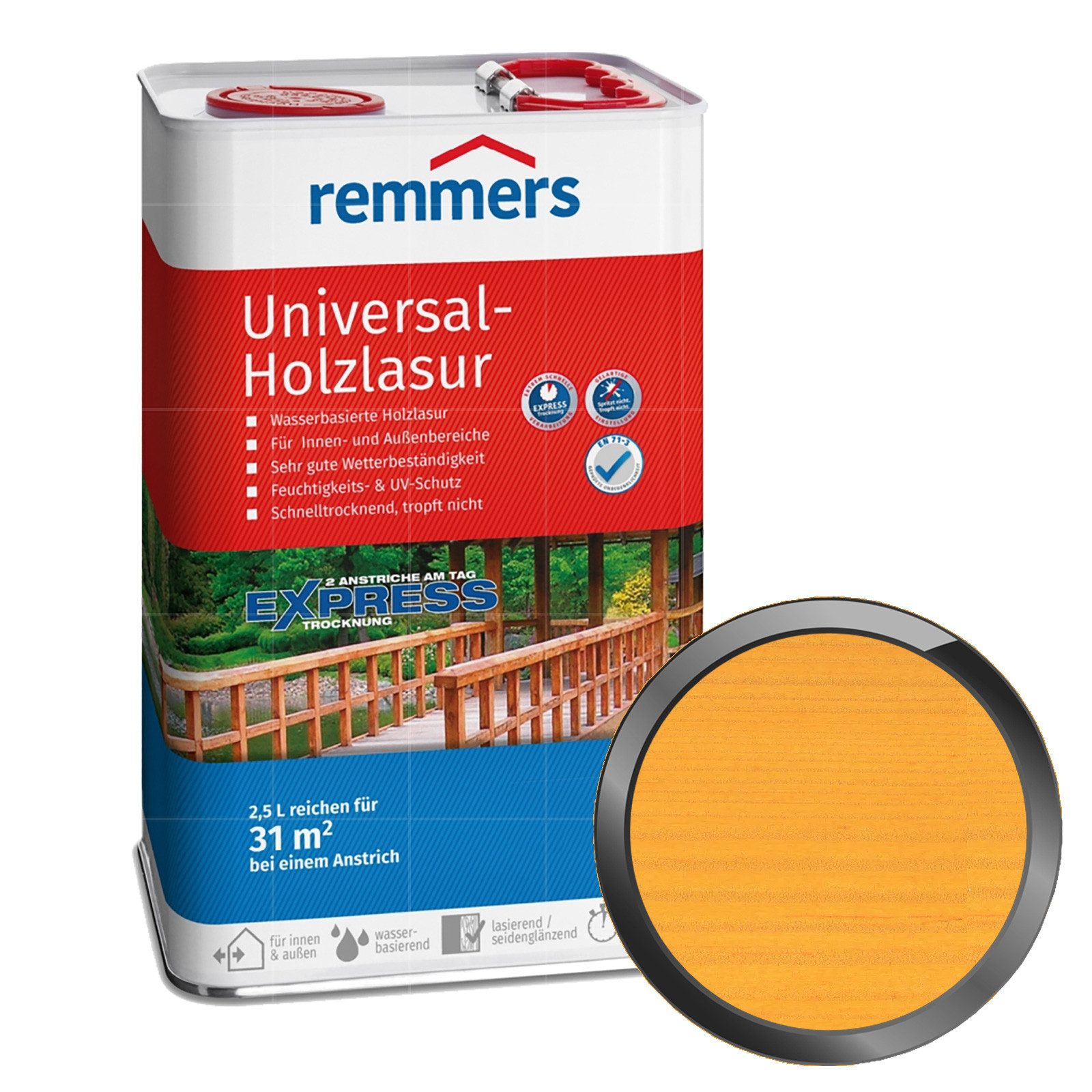 Remmers Holzschutzlasur UNIVERSAL-HOLZLASUR - 2.5 LTR