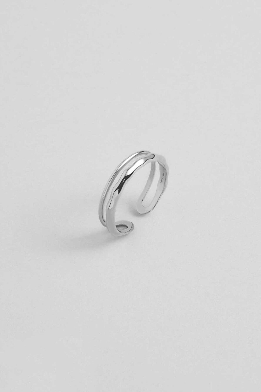 So CHIC... Silberring Minimalistischer 18K Weißgold Ring