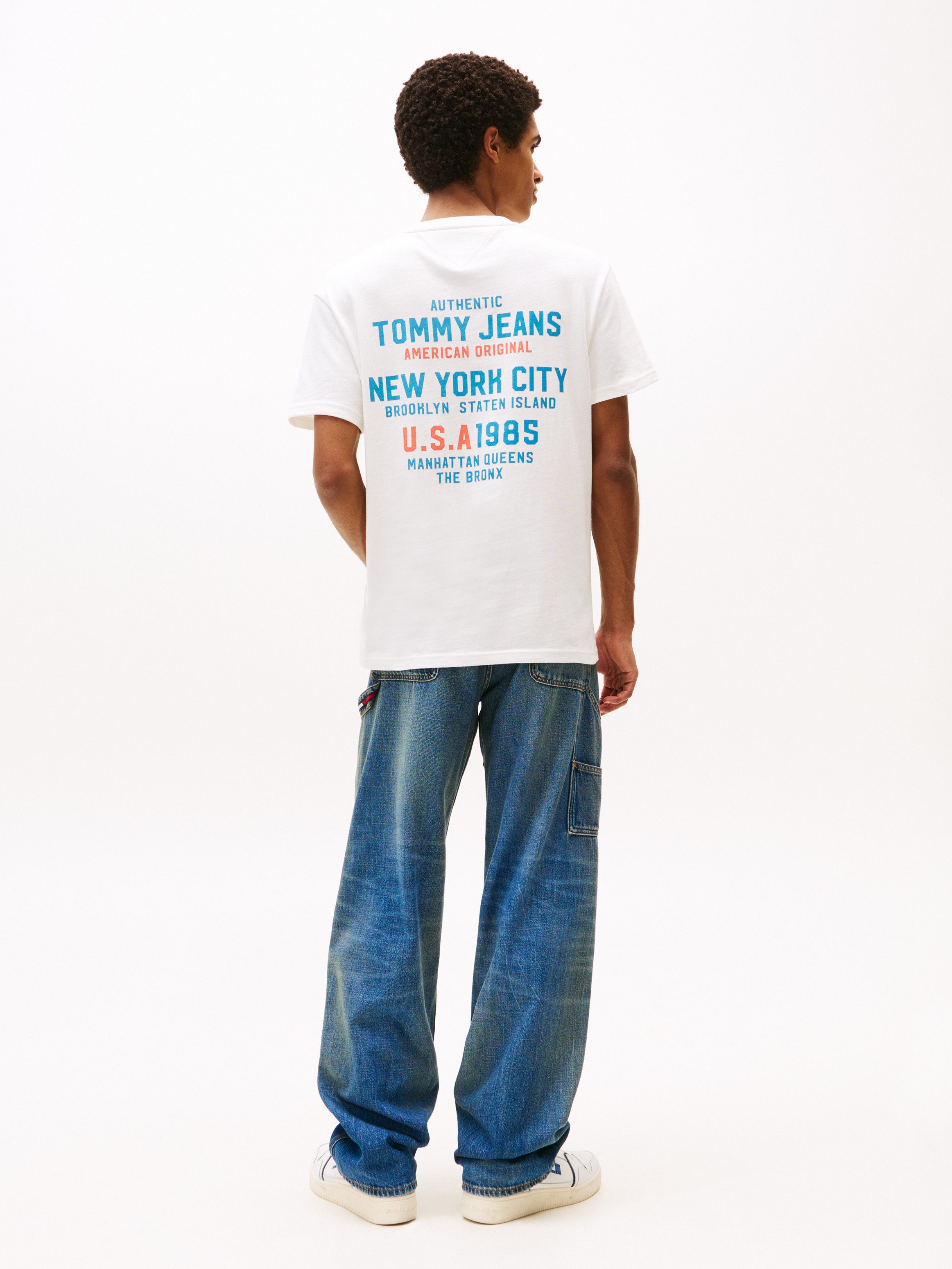 Tommy Jeans T-Shirt TJM REG USA SCRIPT SS TEE mit modischem Print – Bild 4 von 4
