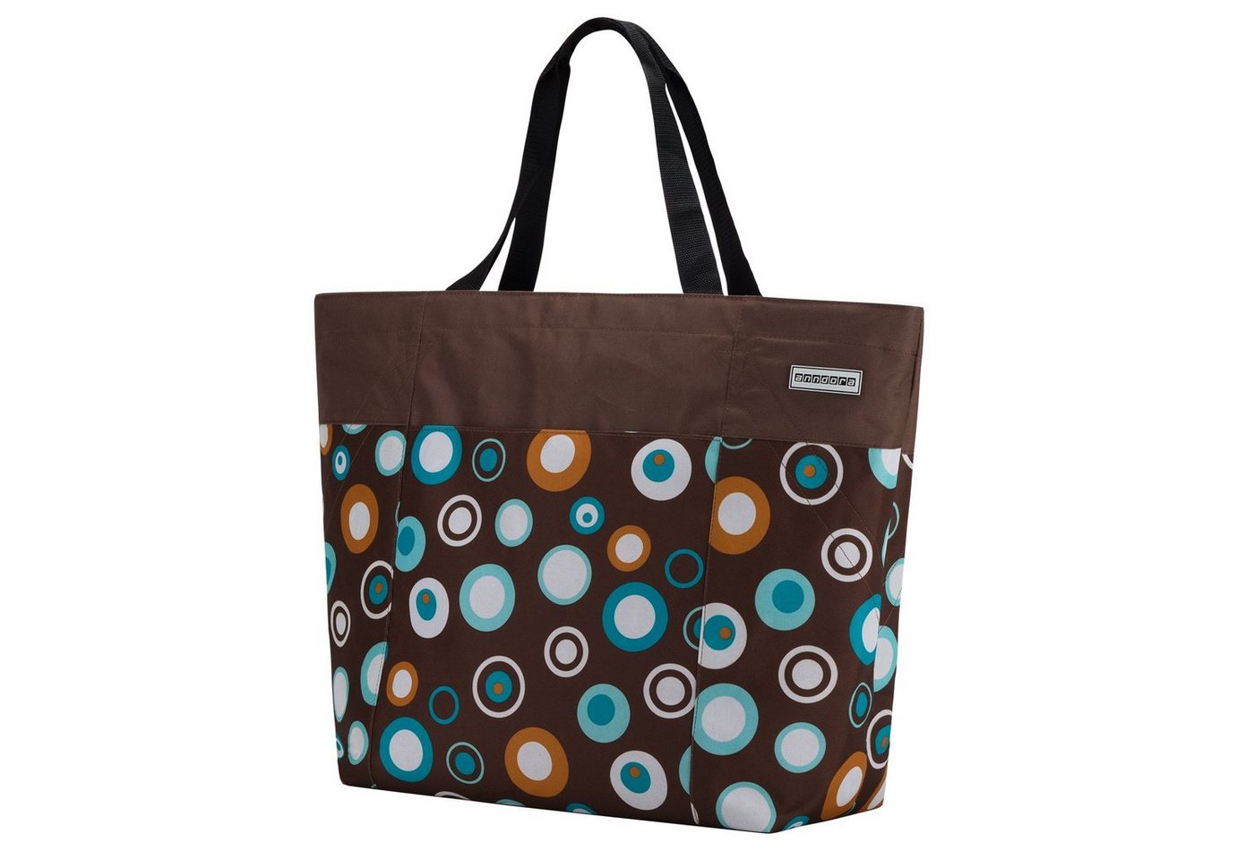 anndora XL-Strandtasche Schultertasche Freizeittasche 40 Liter, Geräumig – Stabil – Mit Reißverschluss – Innen- & Außenfach