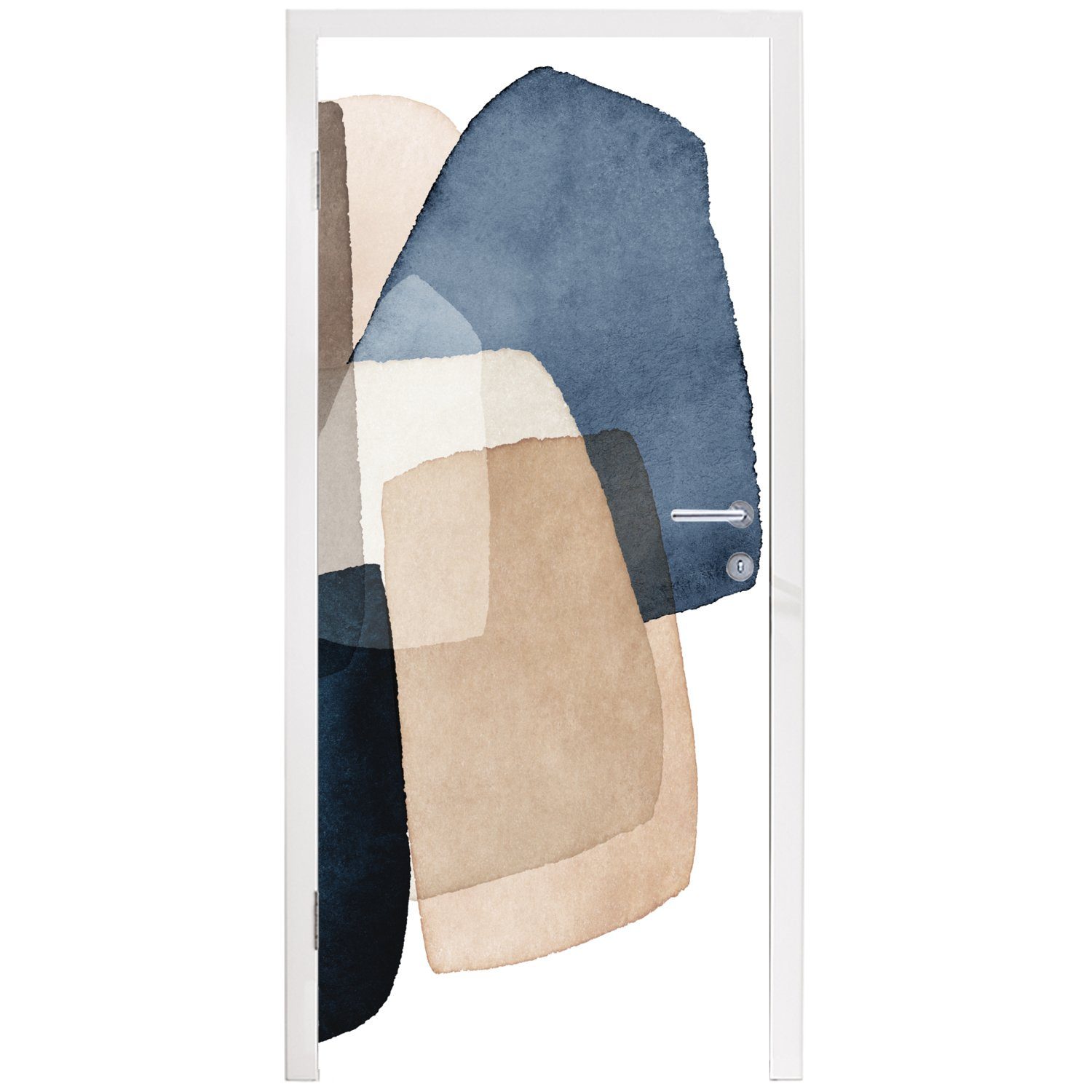 bedruckt, MuchoWow Matt, Kunst Türtapete - Aquarell - Tür, Abstrakt Fototapete cm Design, St), Türaufkleber, (1 für - 75x205