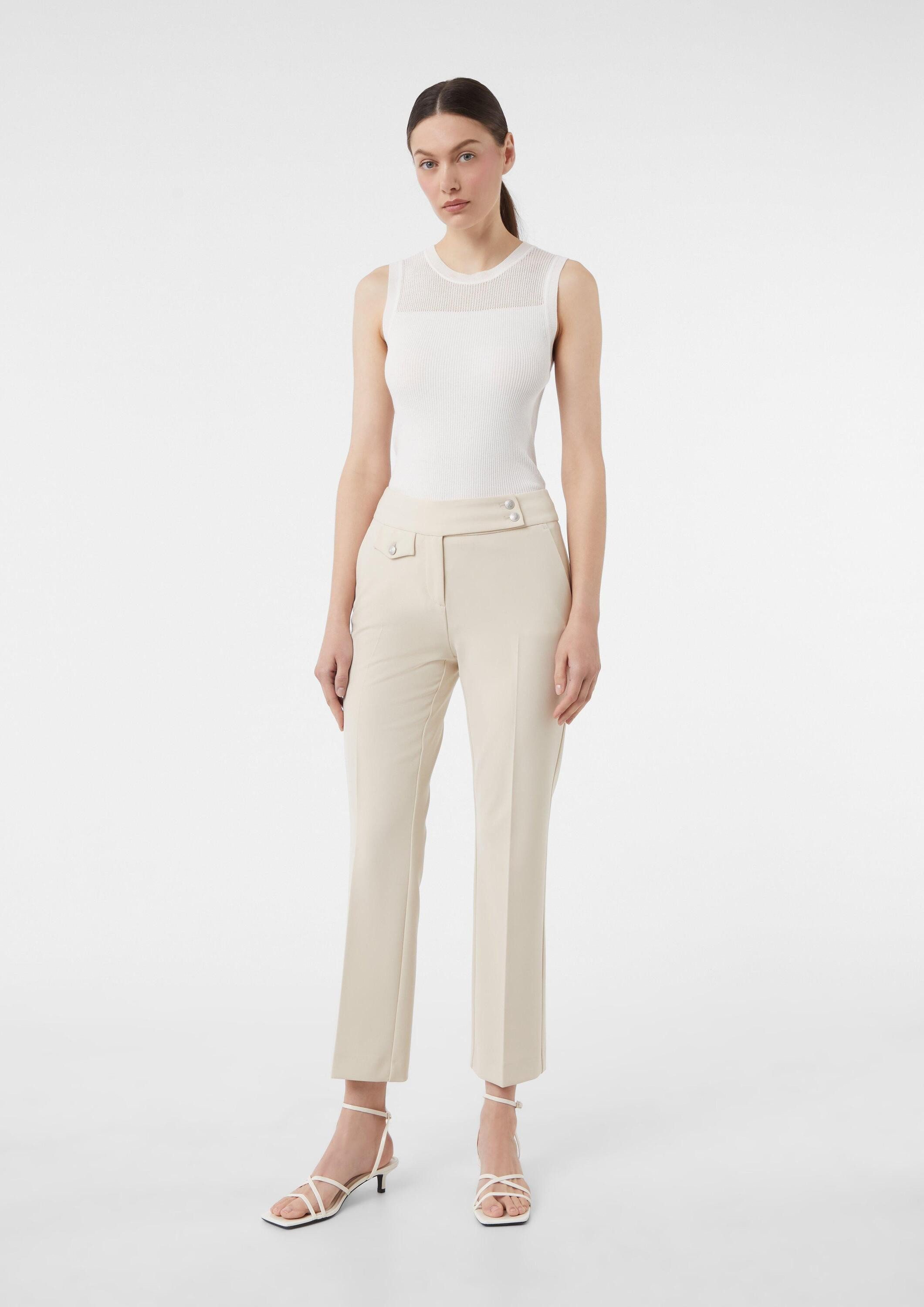 comma Chinos Hose Ankle-Hose mit Zierknöpfen günstig online kaufen