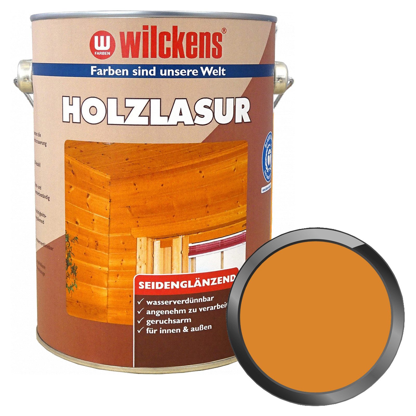 Wilckens Farben Holzschutzlasur Holzlasur seidenglänzend - 0.75 Liter