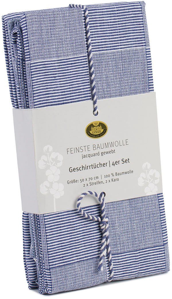 Gözze Geschirrtuch Geschirrtücher, Des. 60054, (Set, 4-tlg), aus 100% Baumwolle, jacquard gewebt